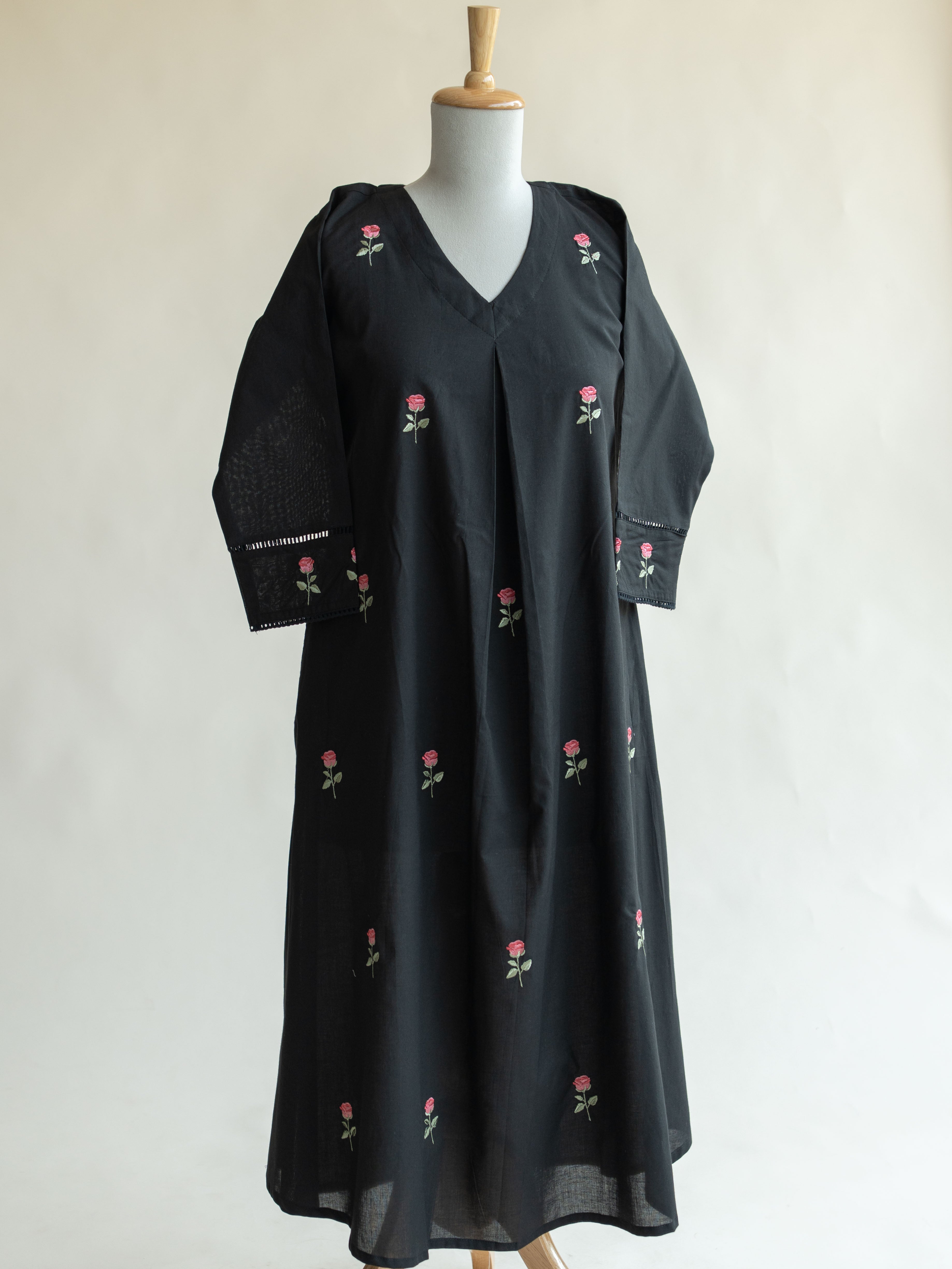 Lanika Cotton Embroidered A-Line Kurta