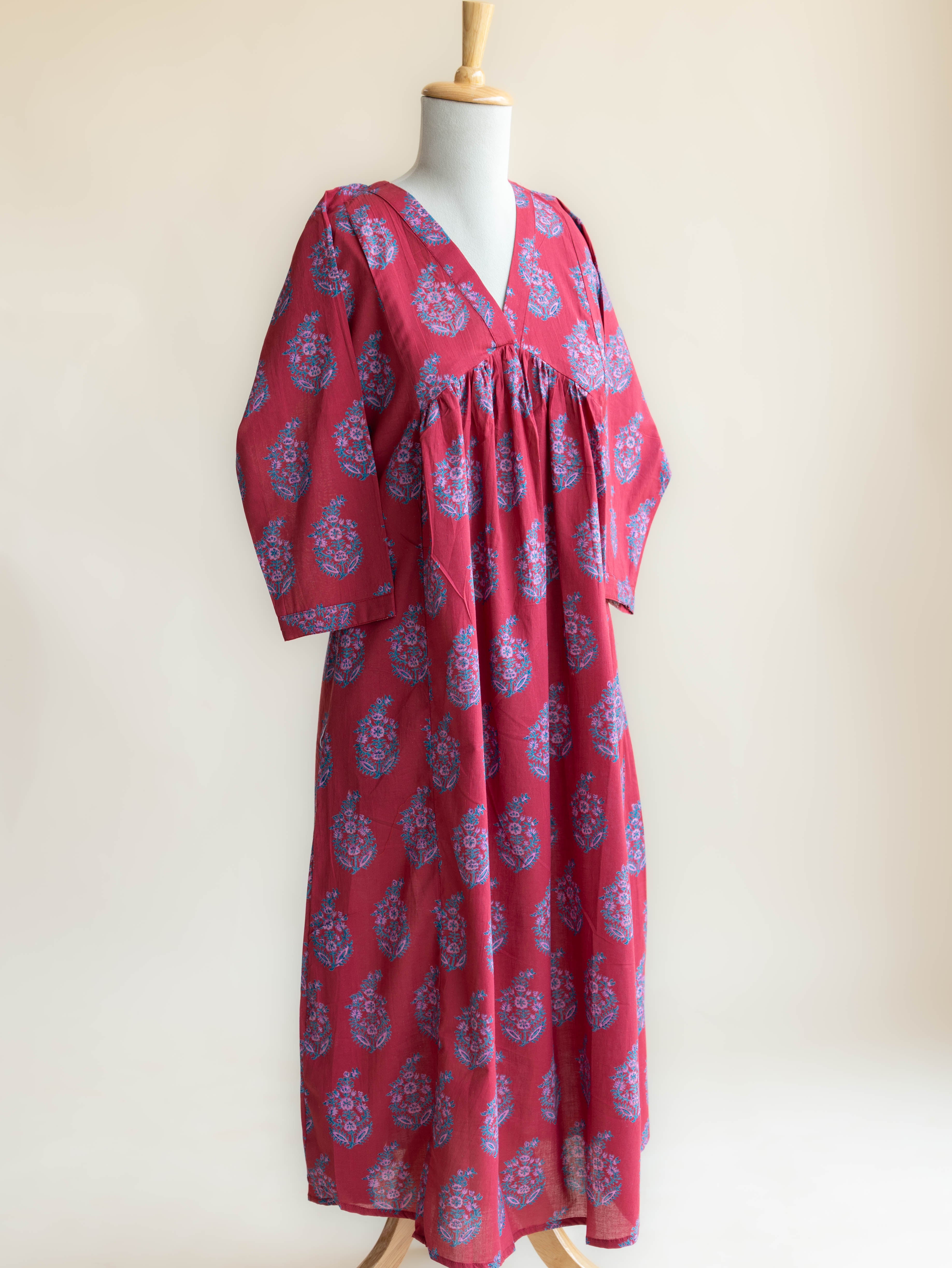 Sanvi Cotton Block Printed A-Line Kurta