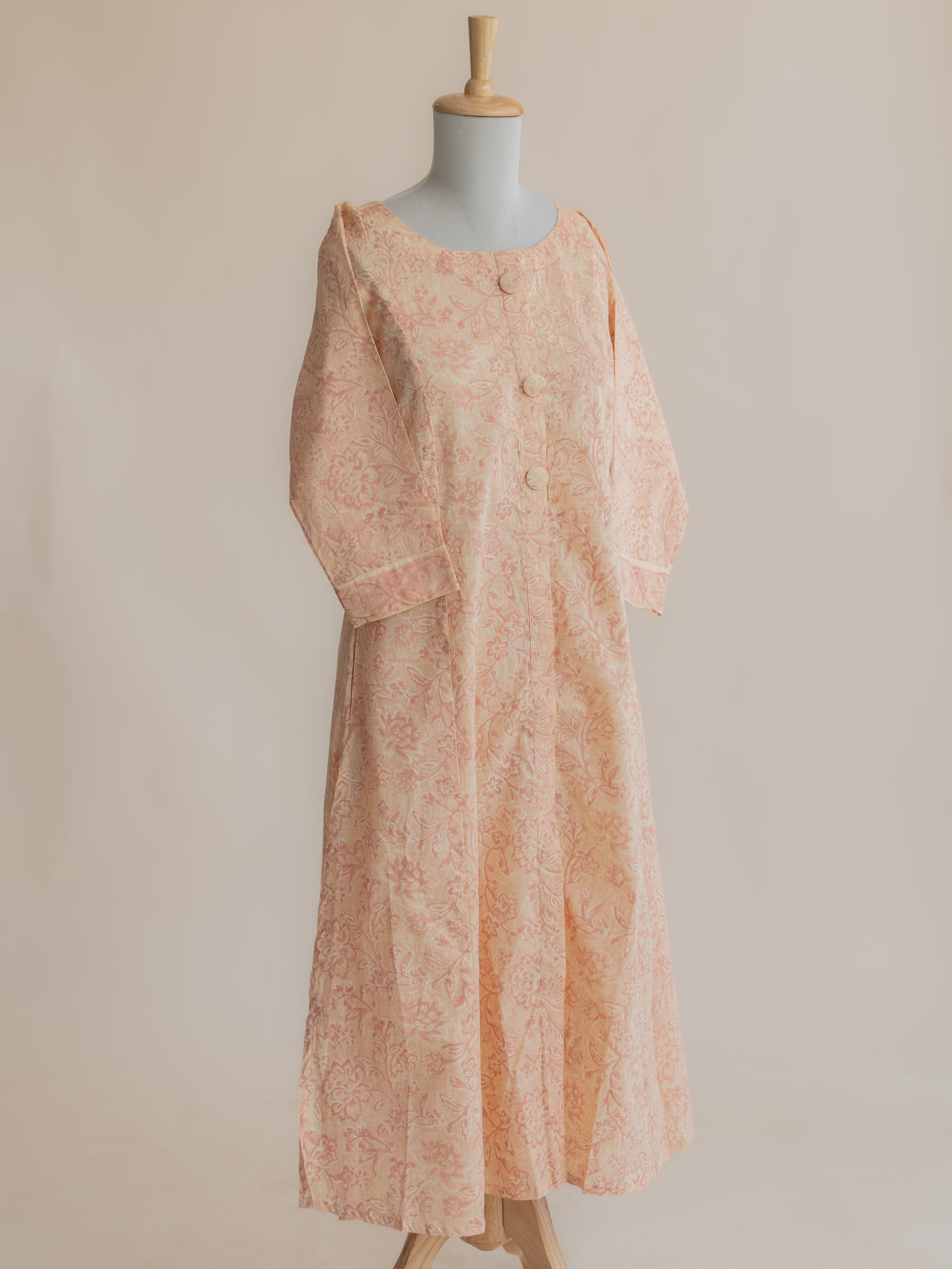 Fazmina Cotton Block Printed A-line Kurta