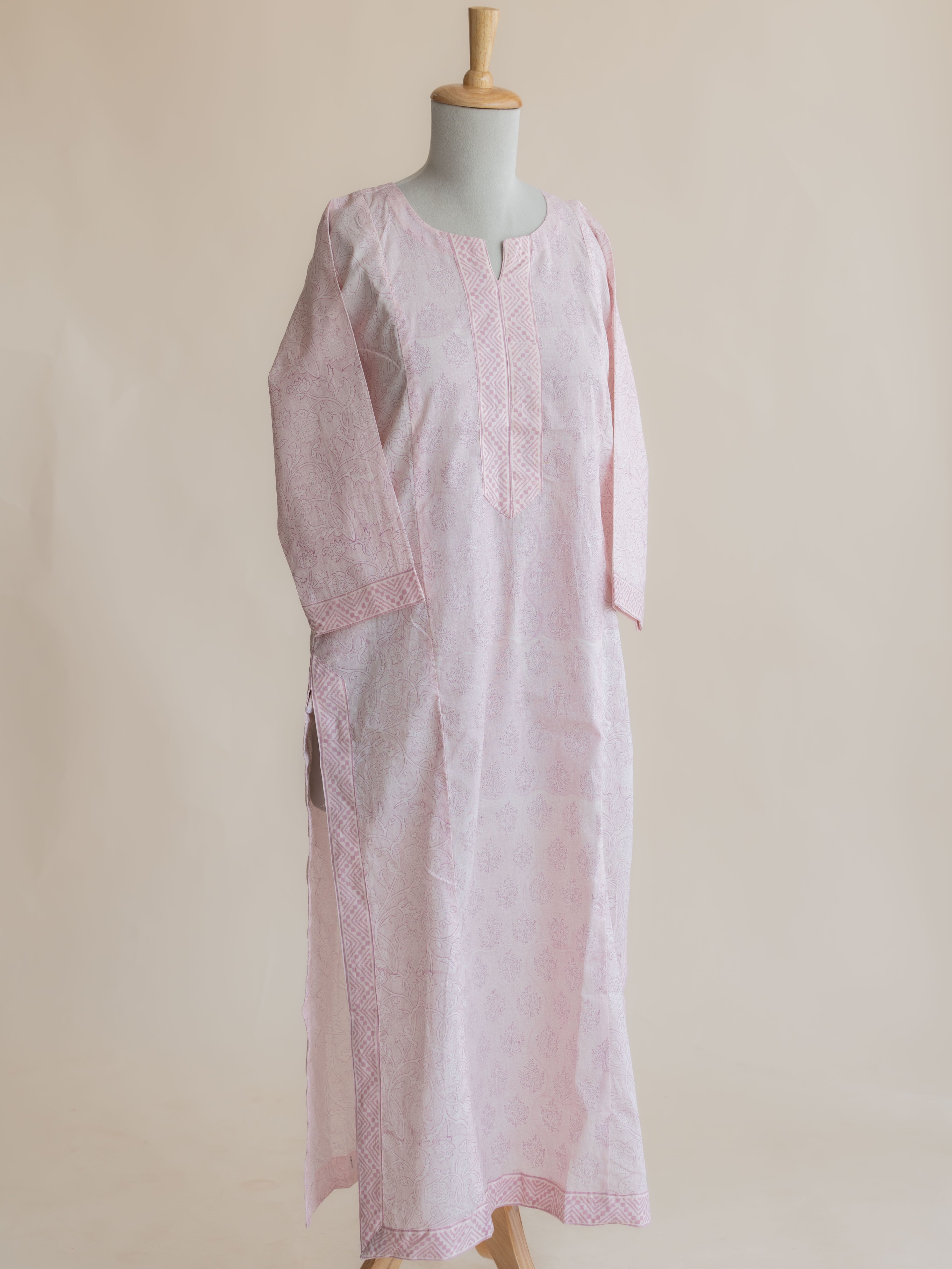 Anugraha Cotton Block Printed Straight Kurta