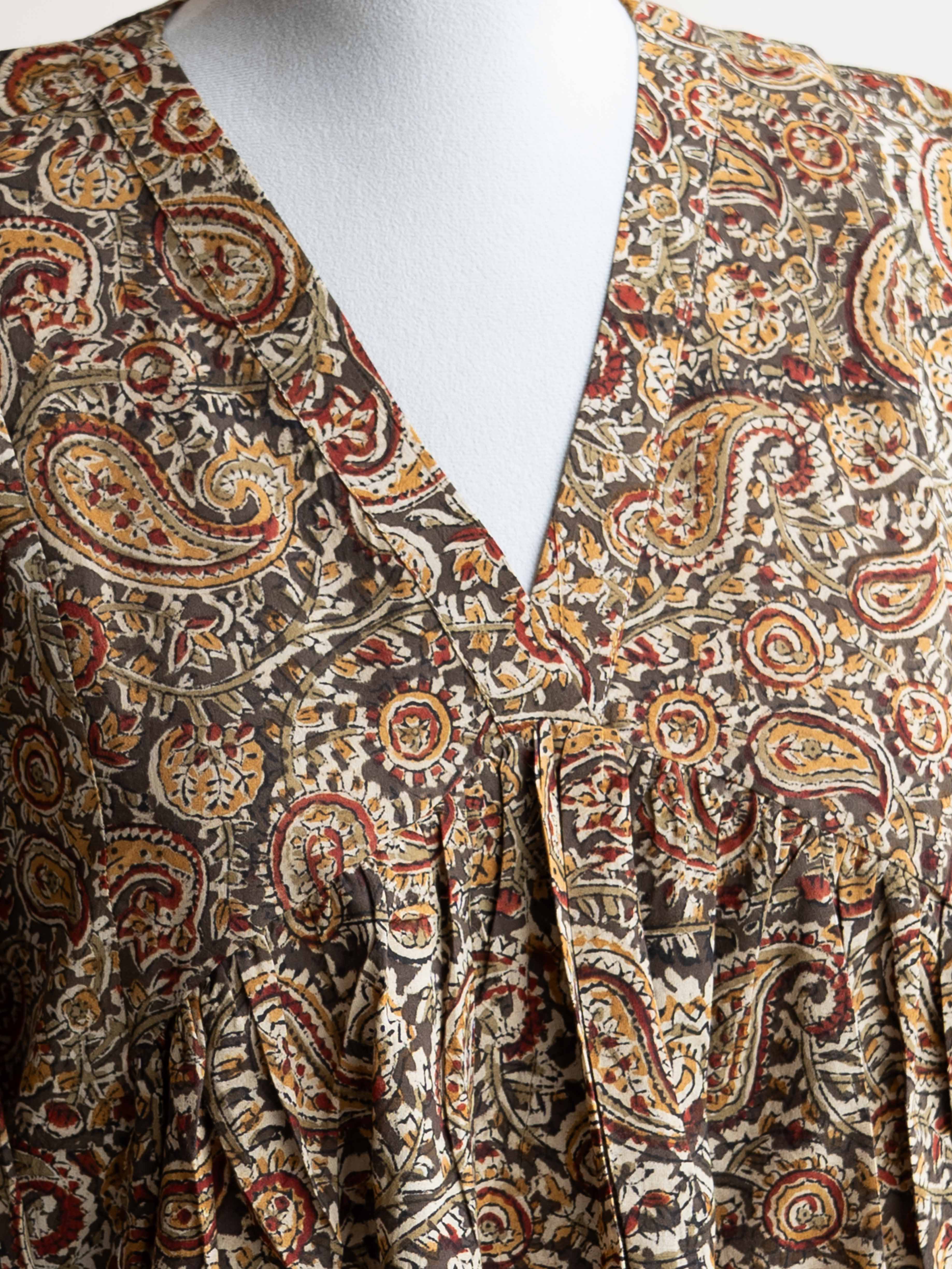 Vinmaya Cotton Kalamkari Block Printed A-Line Kurta