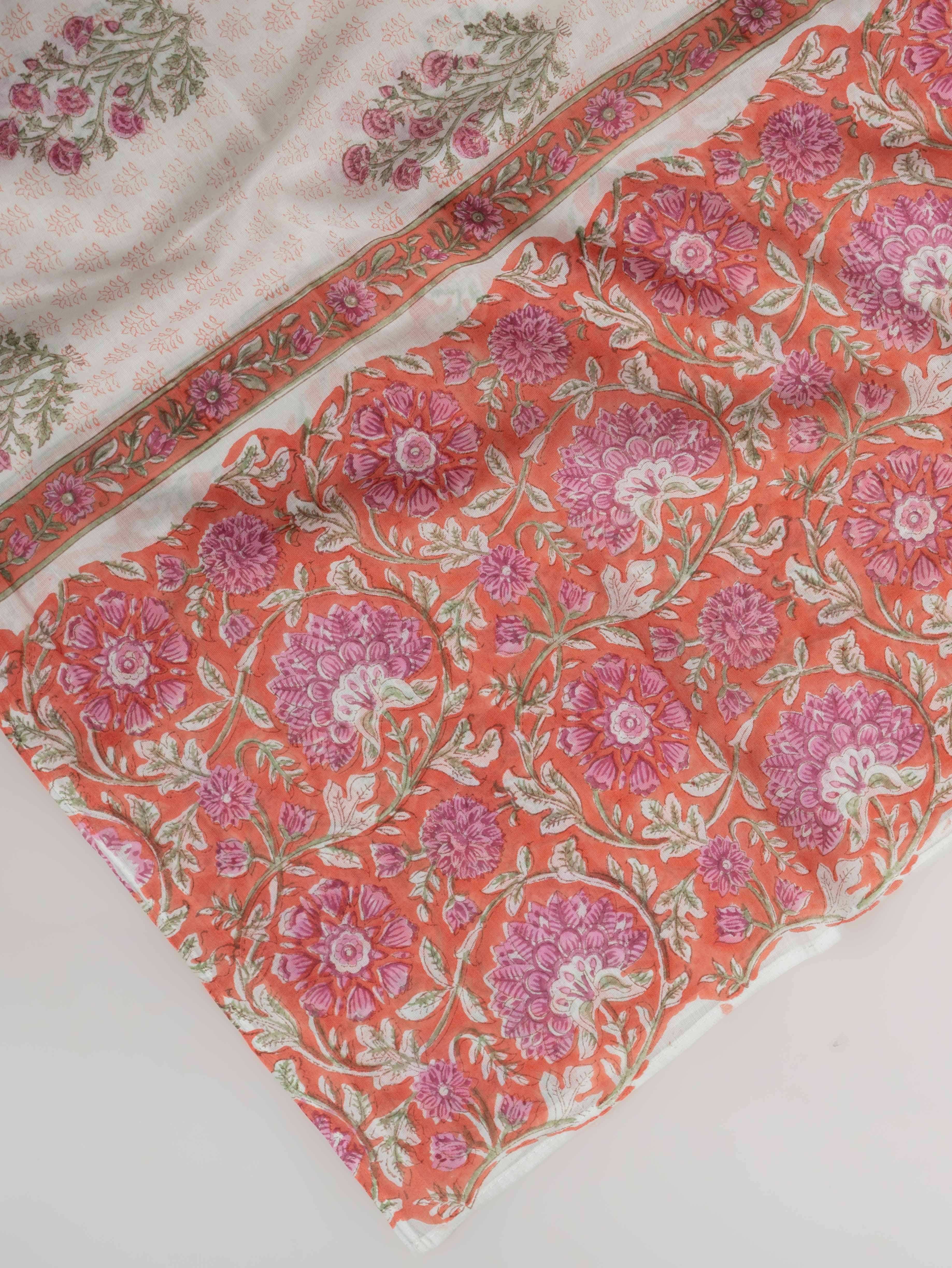 Helga Cotton Block Printed Unstitched Suit Set - 3 Piece