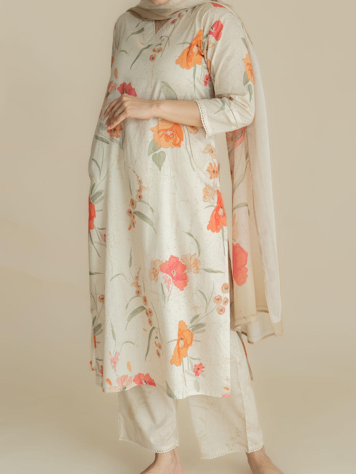 Armiya Cotton Digital Printed Straight Suit Set