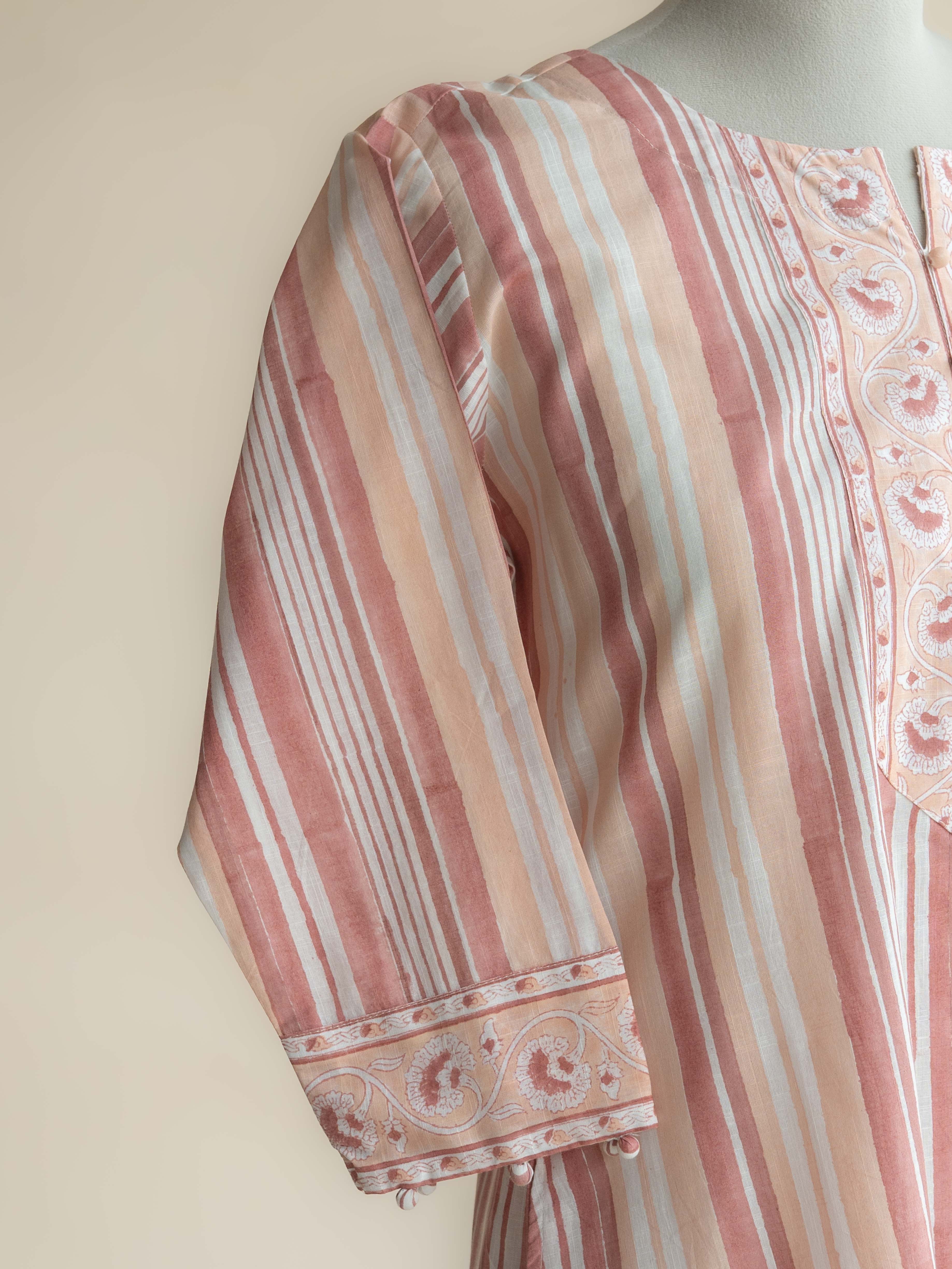 Niketa Cotton Block Printed A-Line Kurta