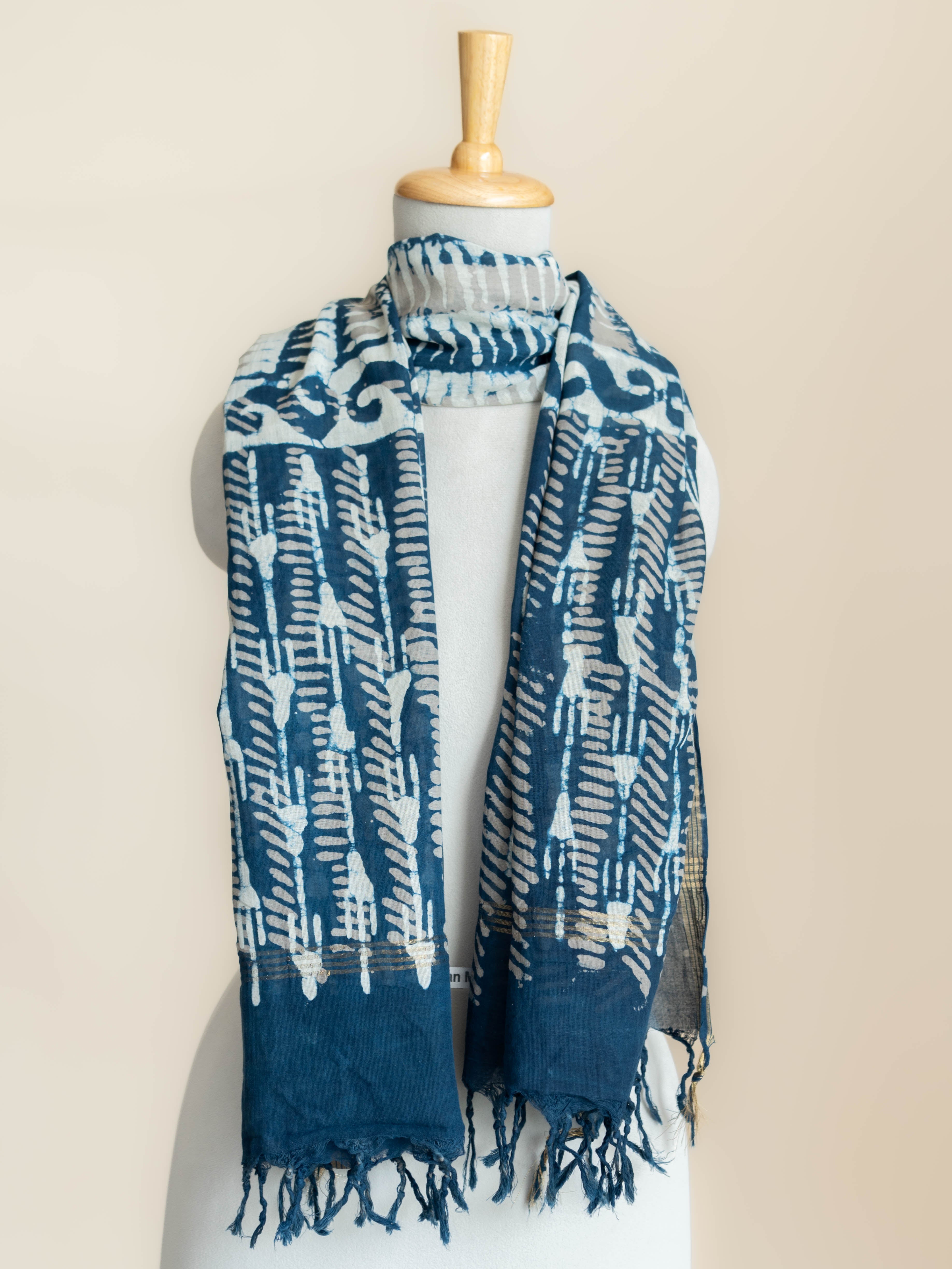 Rena Cotton Block Printed Dupatta