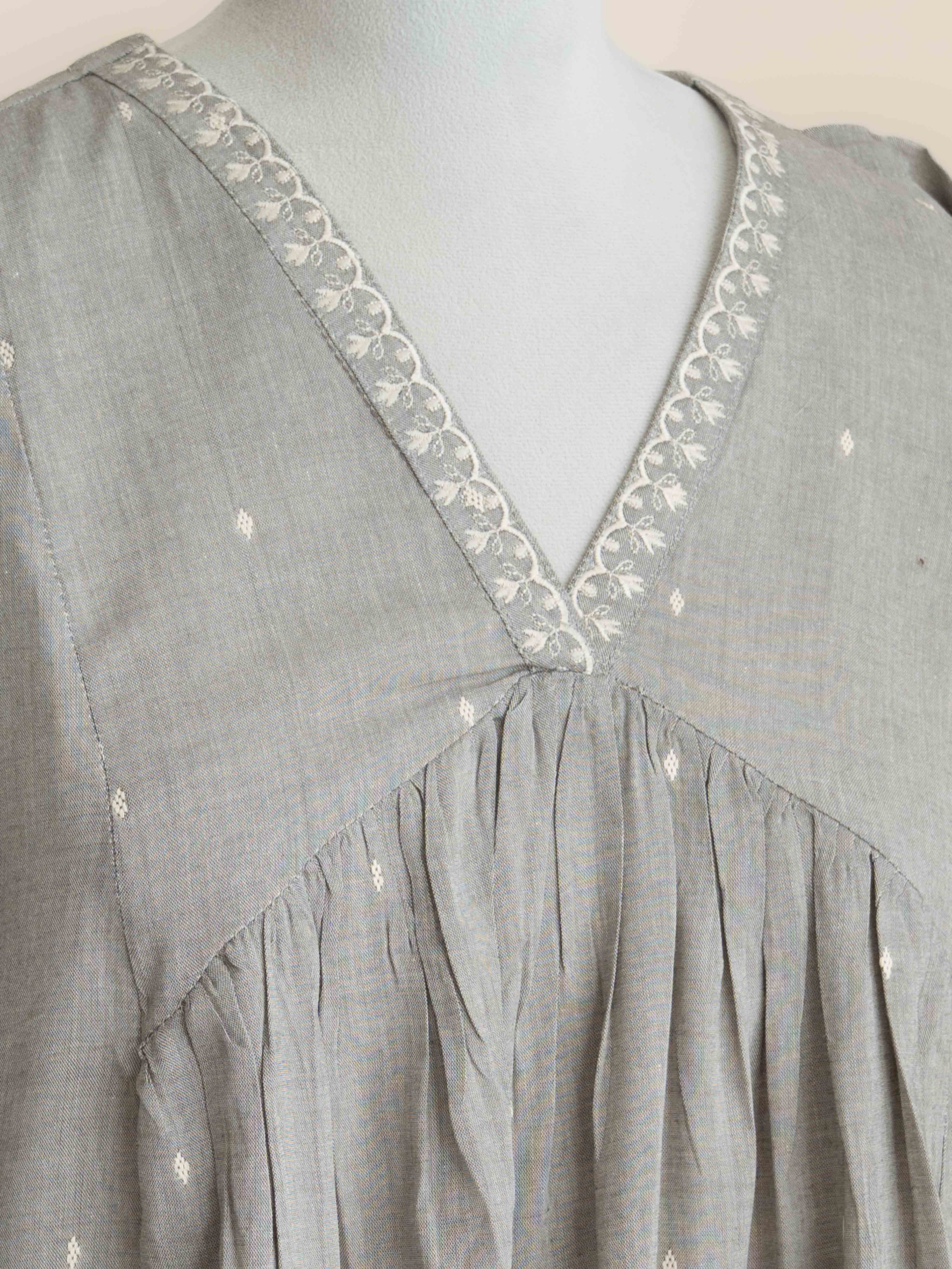 Sharika Cotton Handloom Embroidered A-Line Kurta
