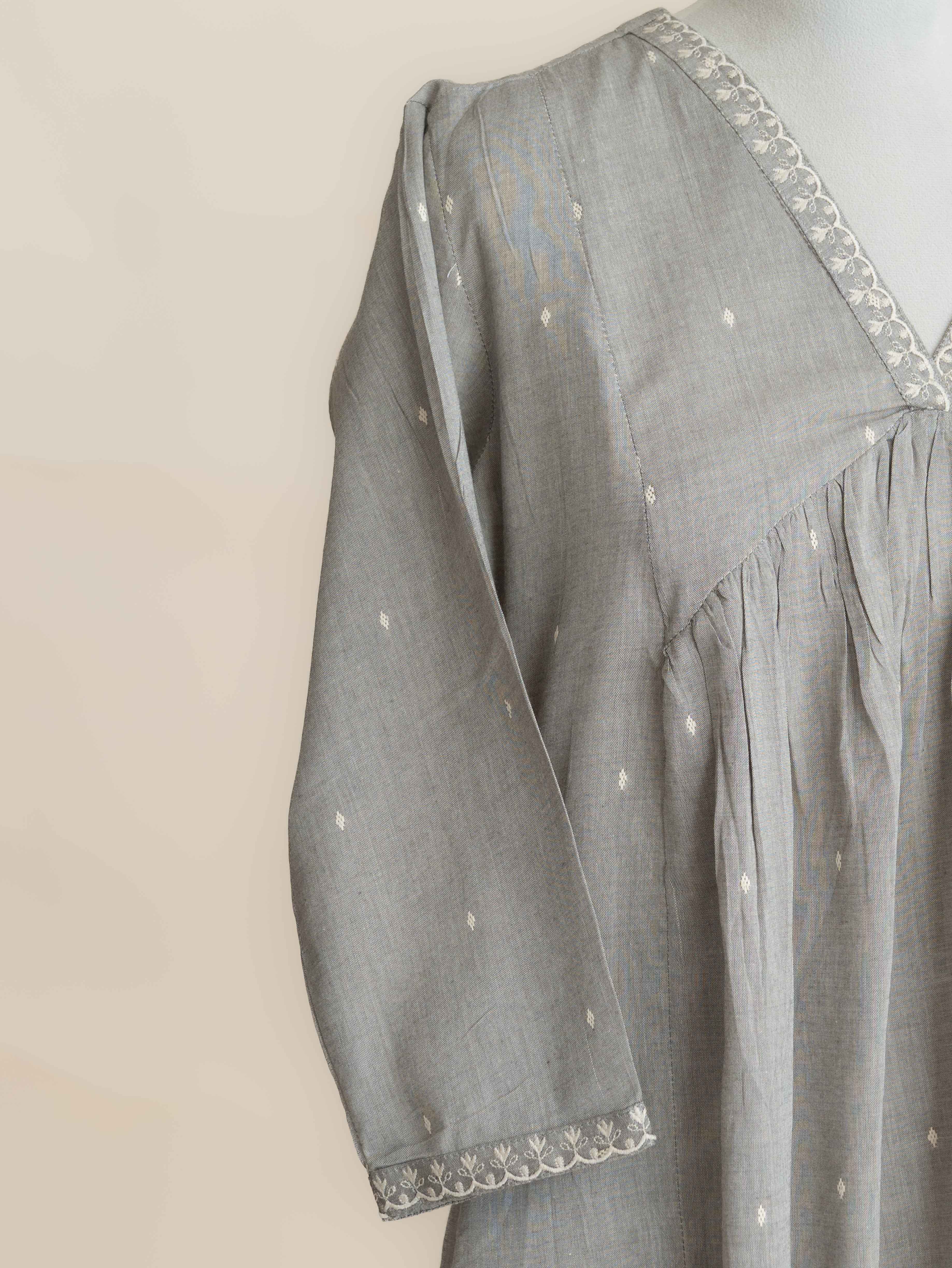 Sharika Cotton Handloom Embroidered A-Line Kurta