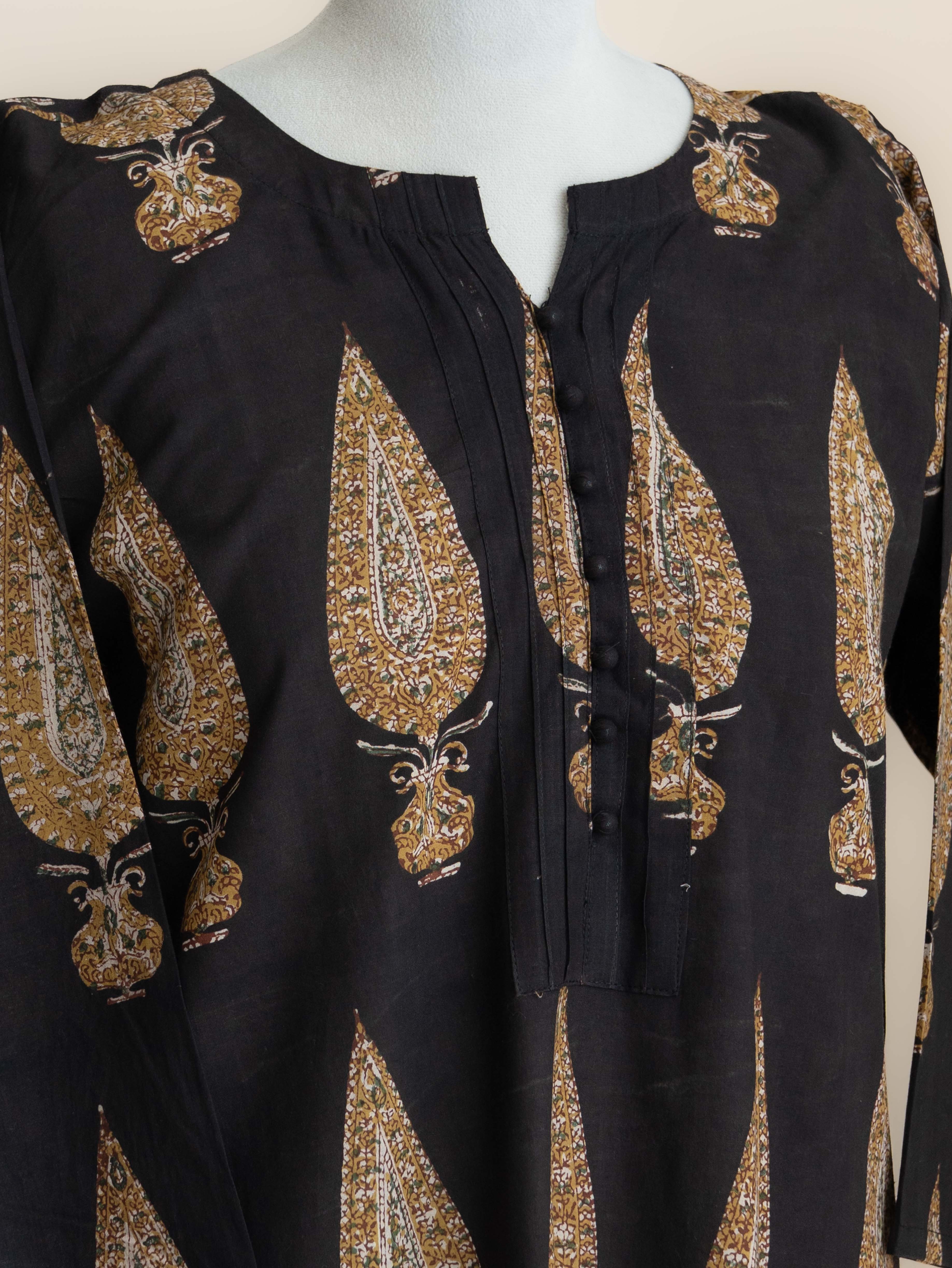 Namiya Cotton Block Printed Straight Kurta