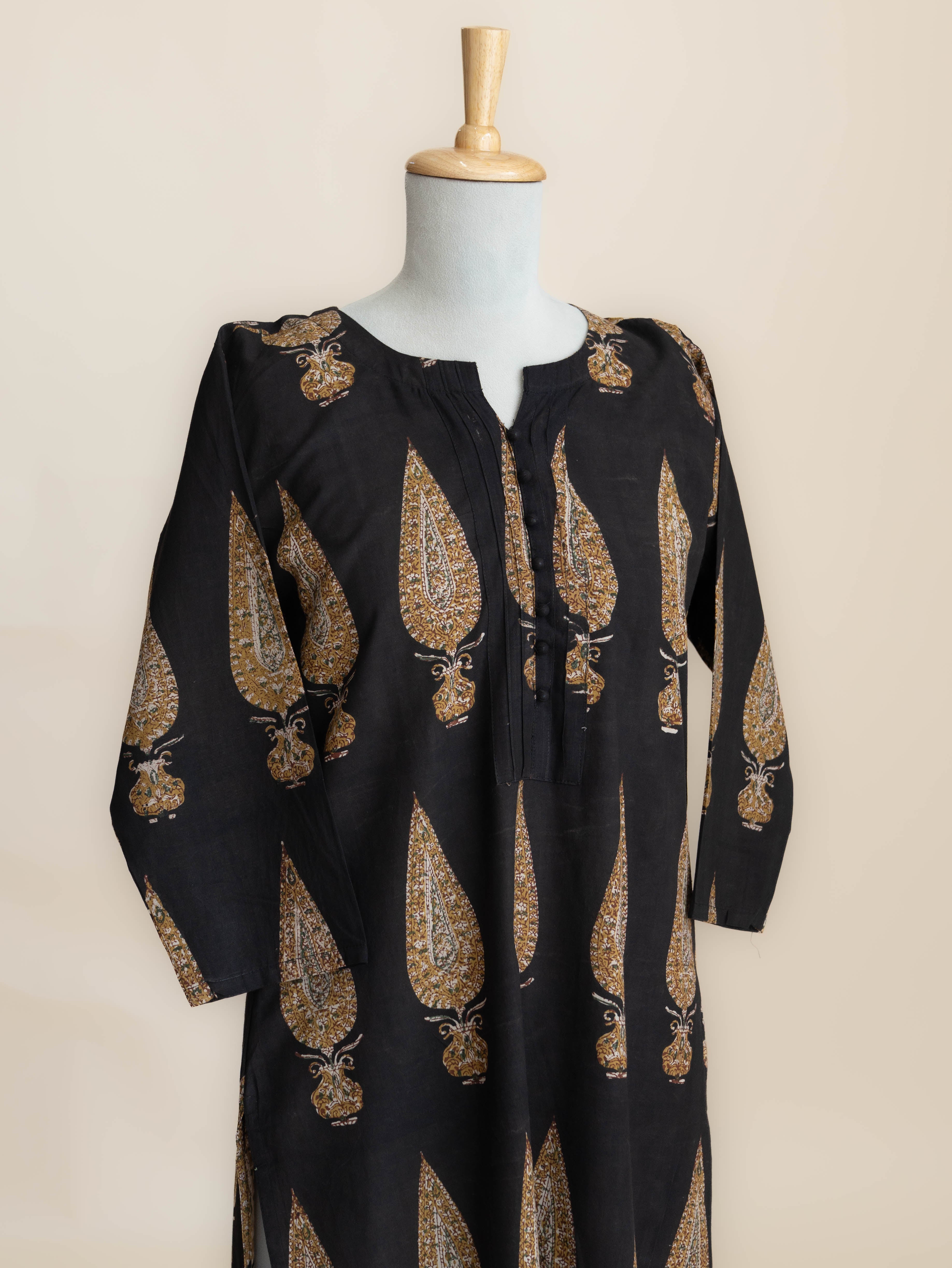 Namiya Cotton Block Printed Straight Kurta