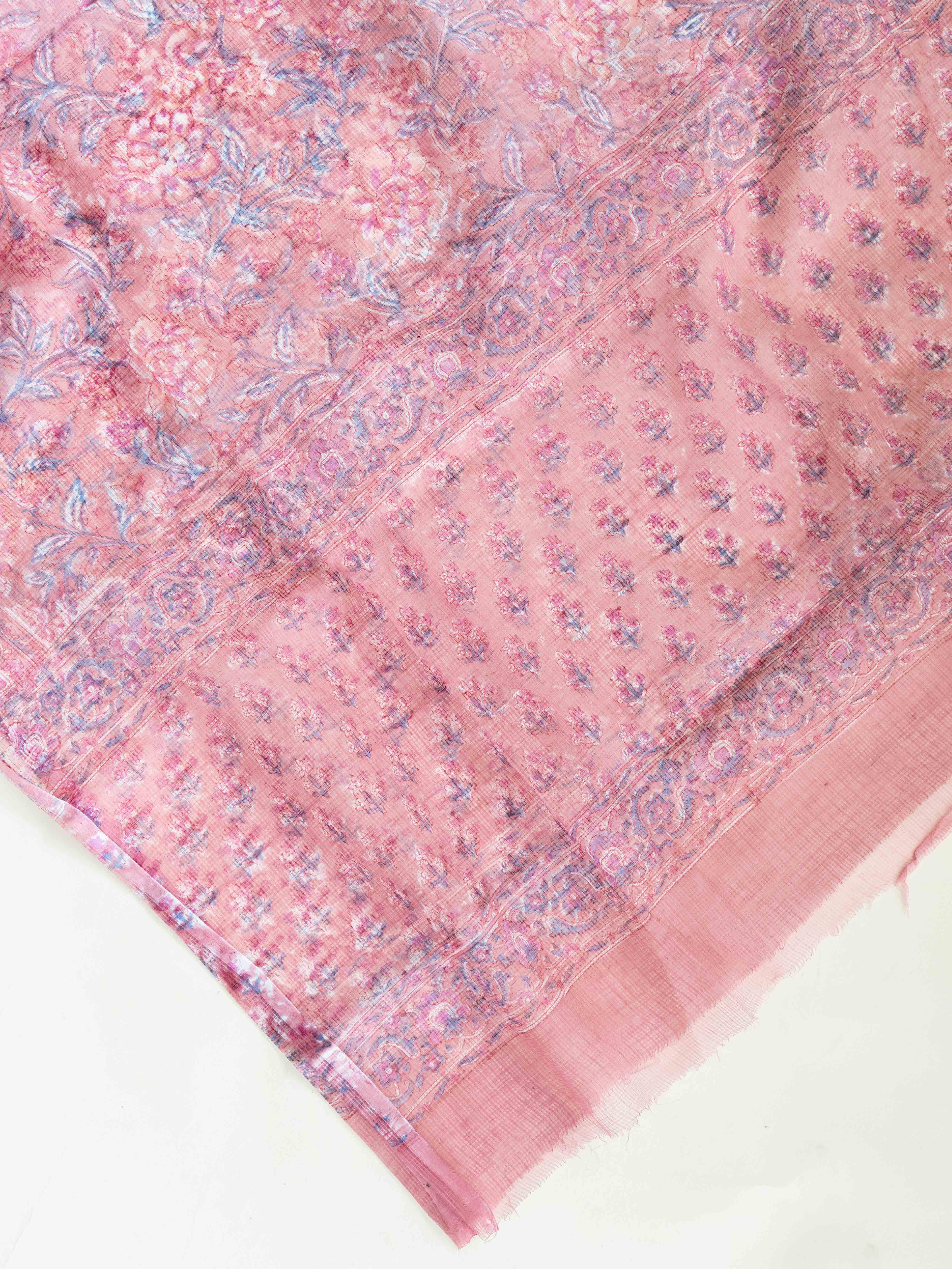 Zahra Cotton Block Printed Unstitched Suit Set - 3 Piece