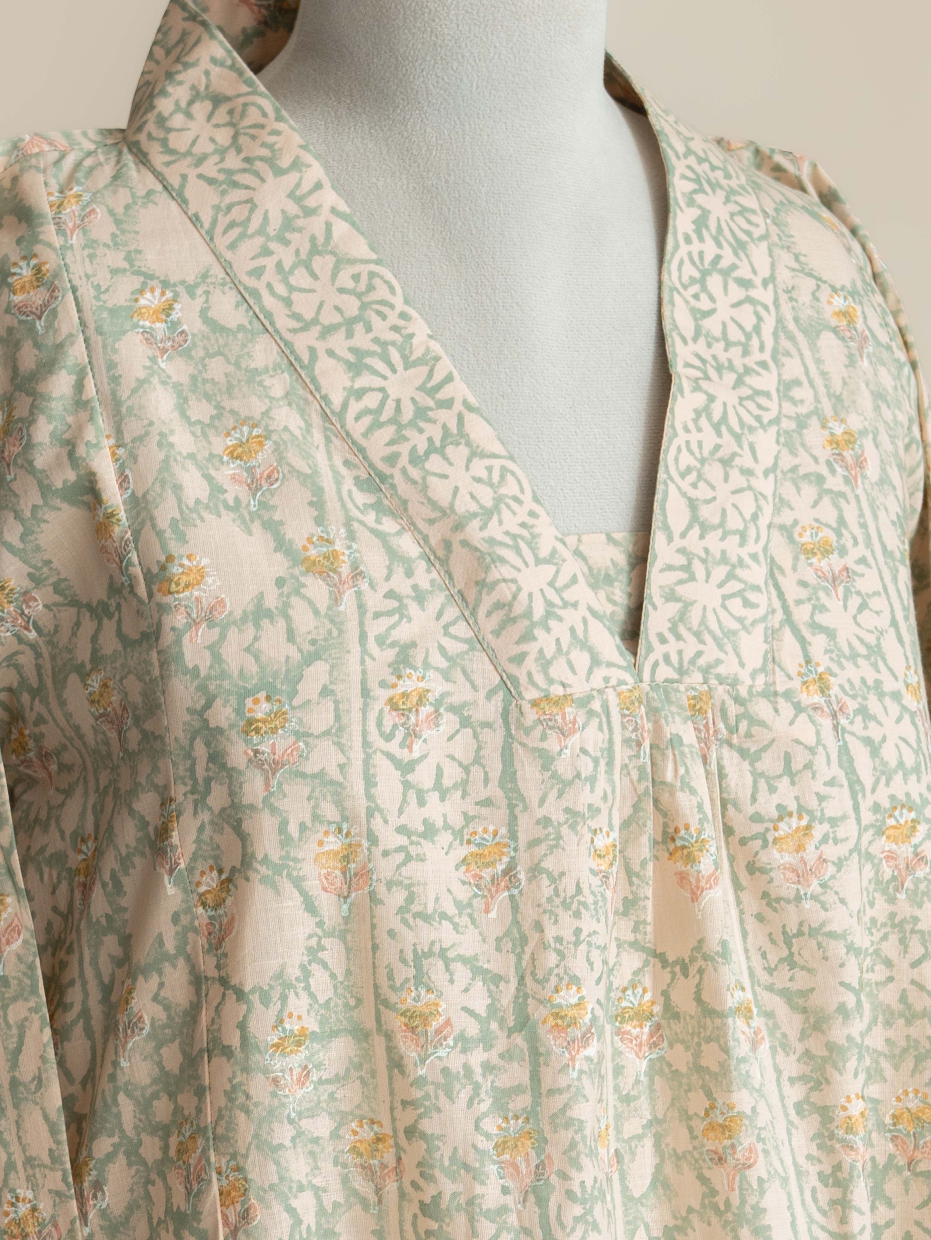 Thaniya Cotton Block Printed A-Line Kurta