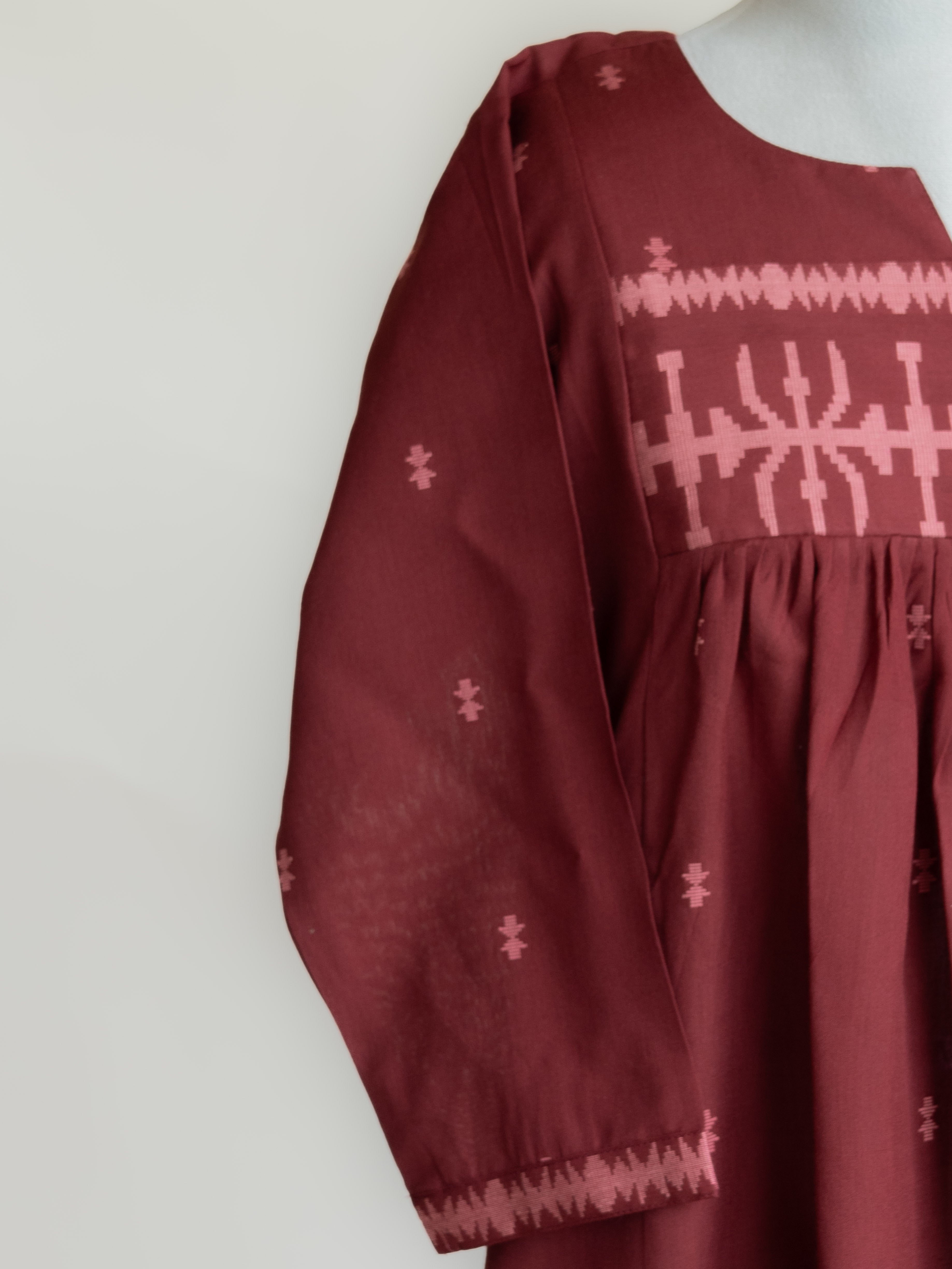 Aramya Cotton Jamdani A-Line Kurta