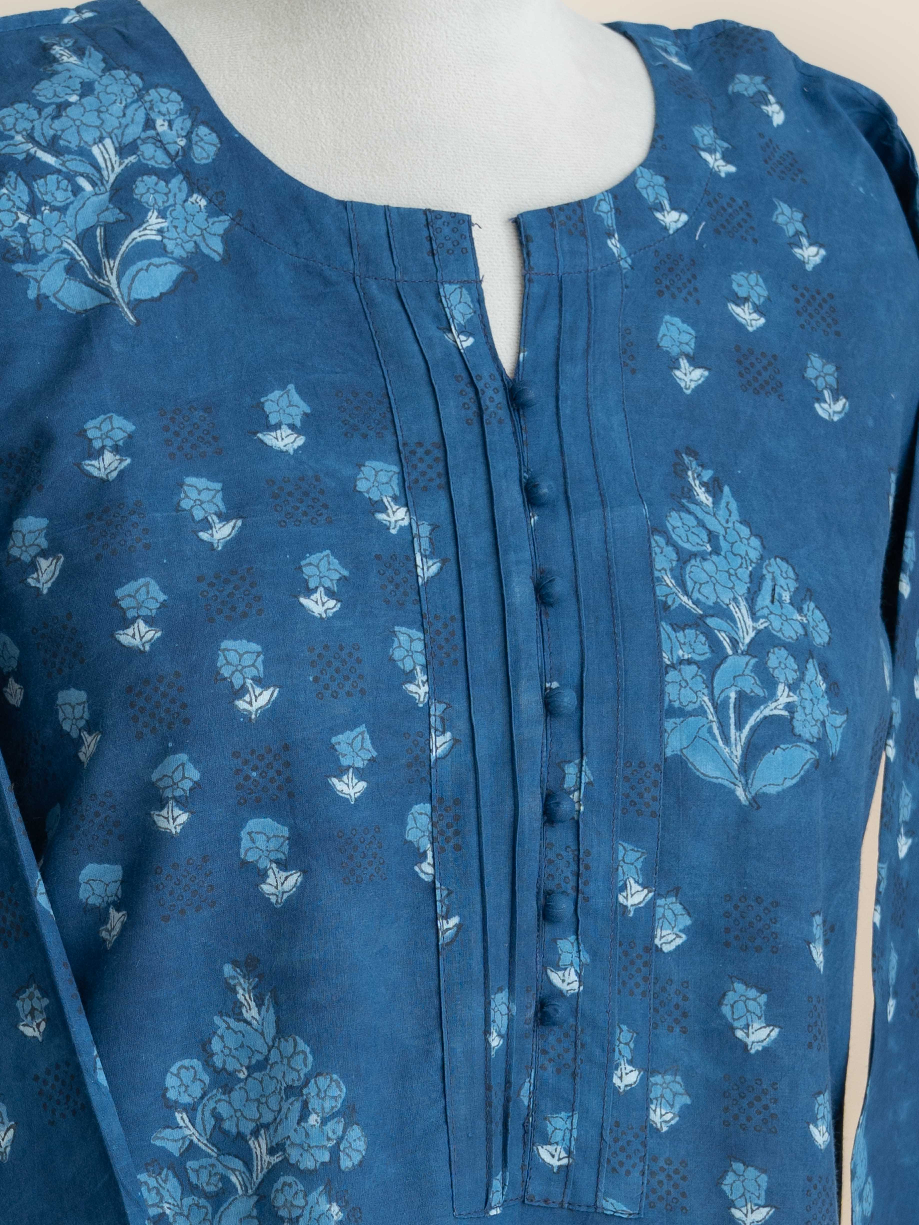 Ruhanika Cotton Block Printed Straight Kurta