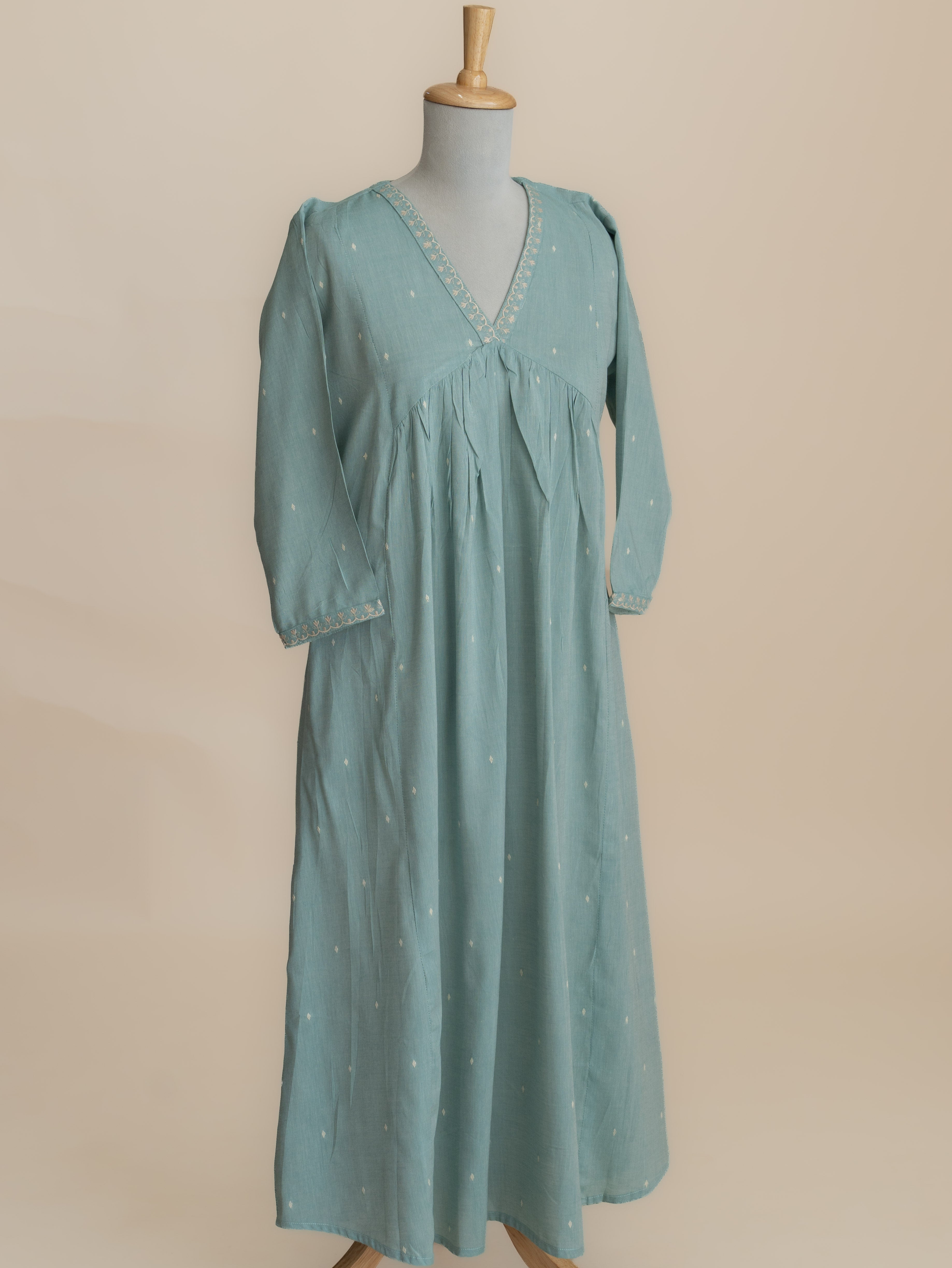 Tvisha Cotton Handloom Embroidered A-Line Kurta