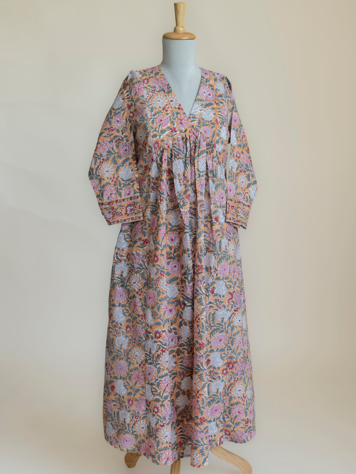 Soreya Cotton Block Printed A-Line Kurta