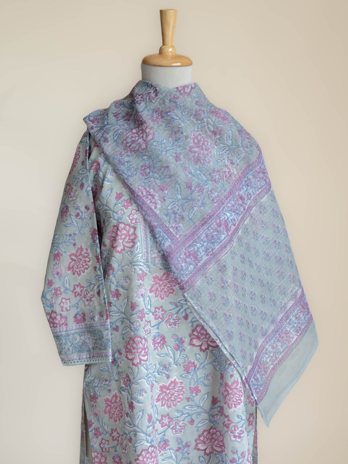 Manvi Cotton Block Printed Straight Suit Set