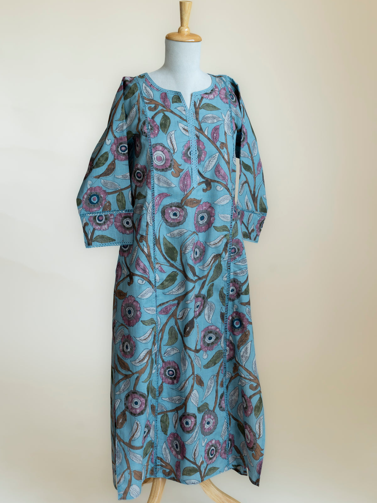 Aranya Cotton Block Printed Straight Kurta