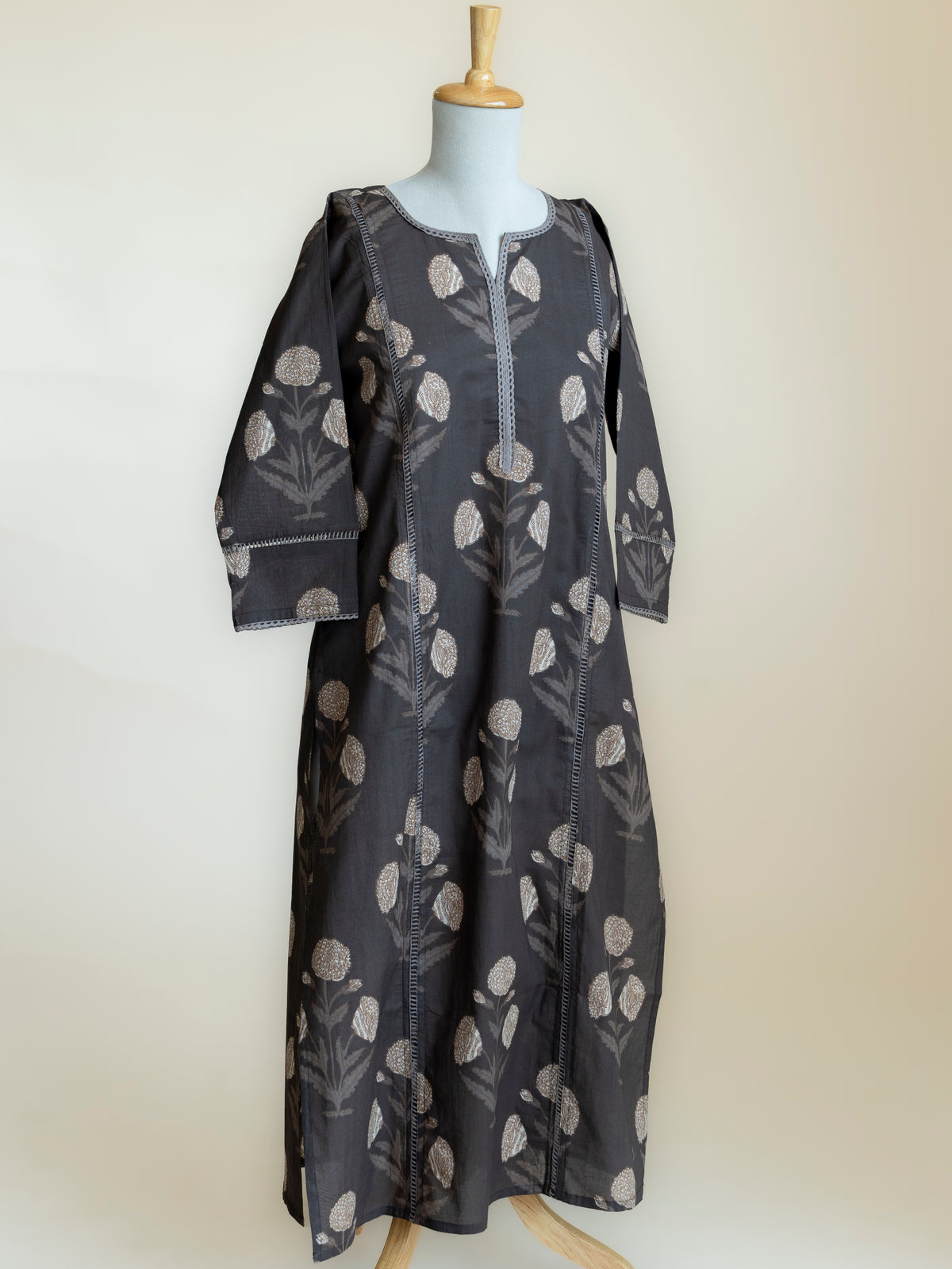 Jakriti Cotton Block Printed Straight Kurta