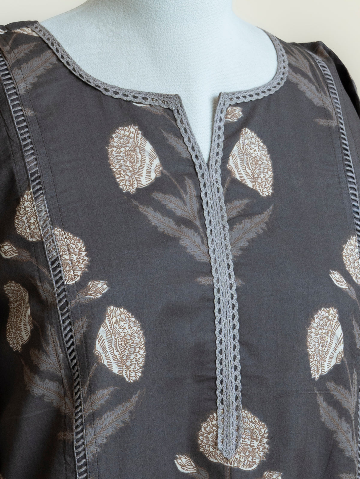 Jakriti Cotton Block Printed Straight Kurta