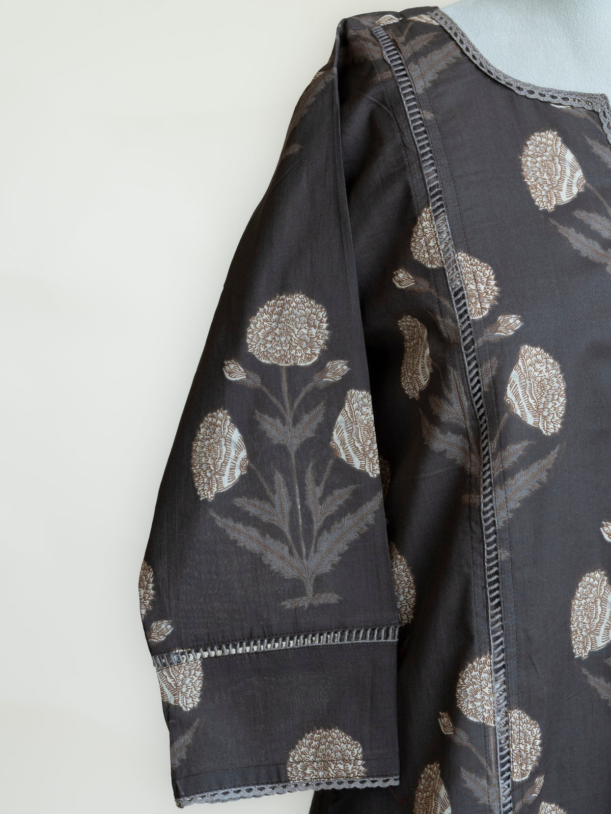 Jakriti Cotton Block Printed Straight Kurta