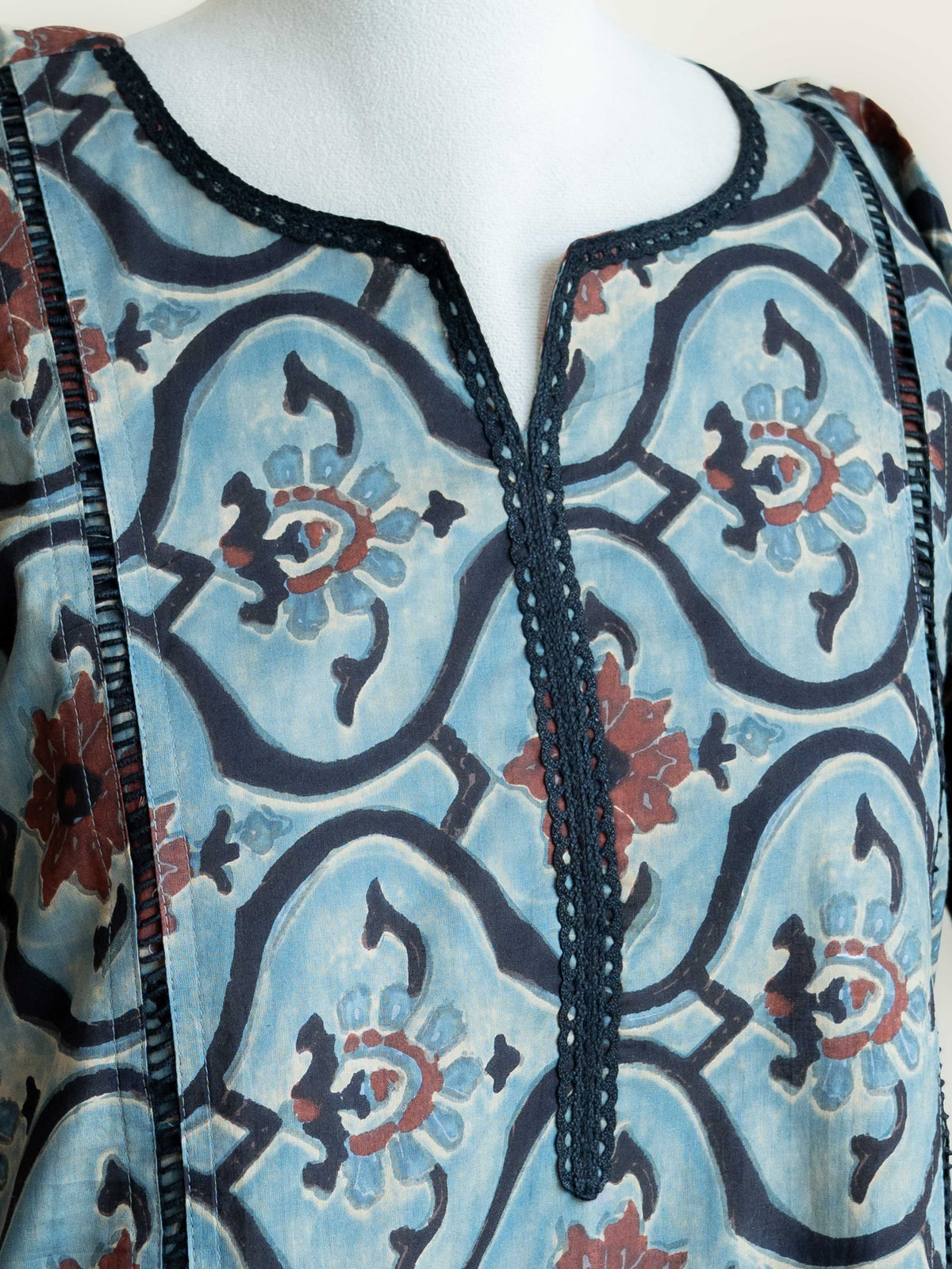 Jugal Cotton Block Printed Straight Kurta