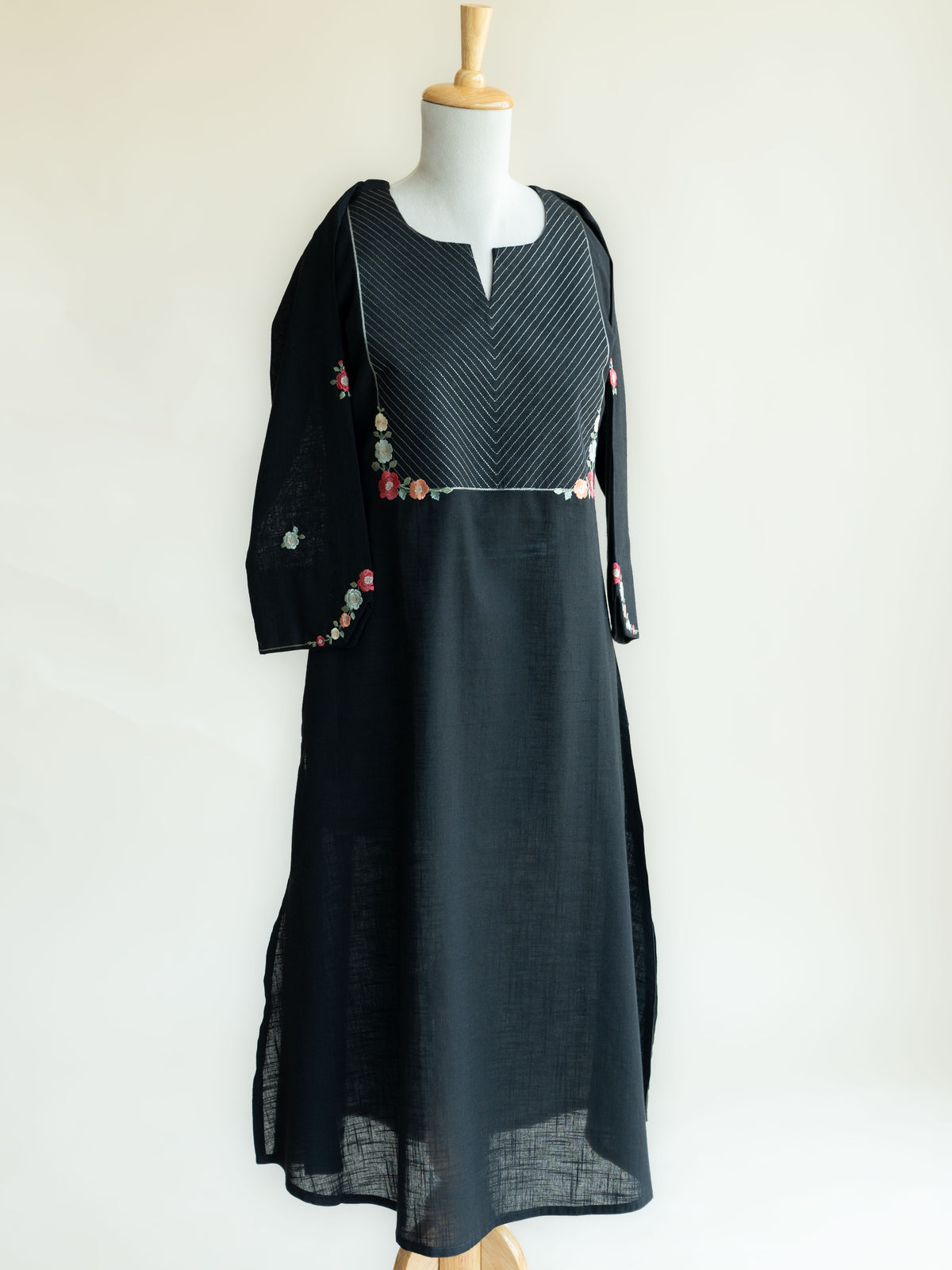 Mishara Cotton Embroidered A-Line Kurta