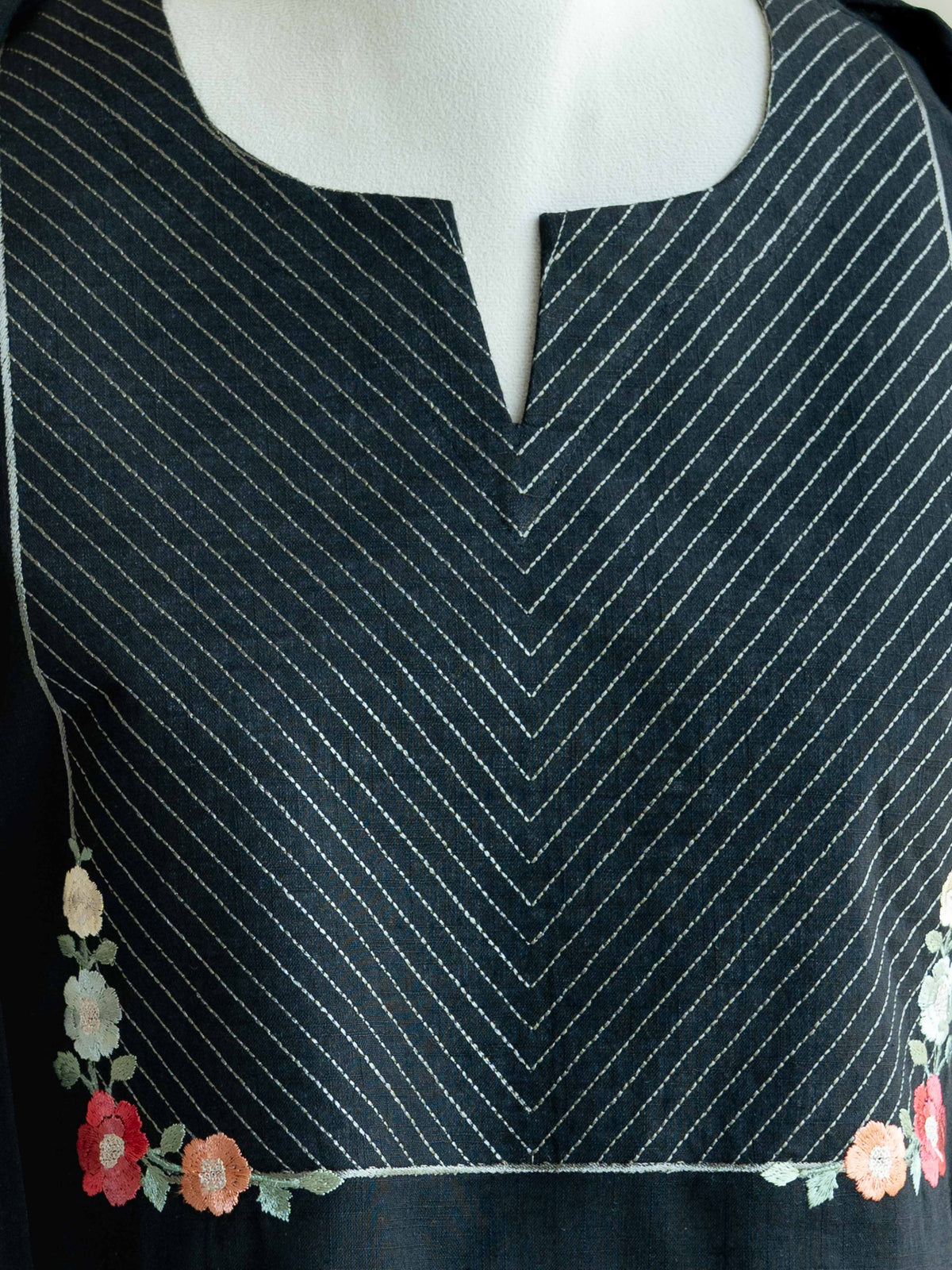 Mishara Cotton Embroidered A-Line Kurta