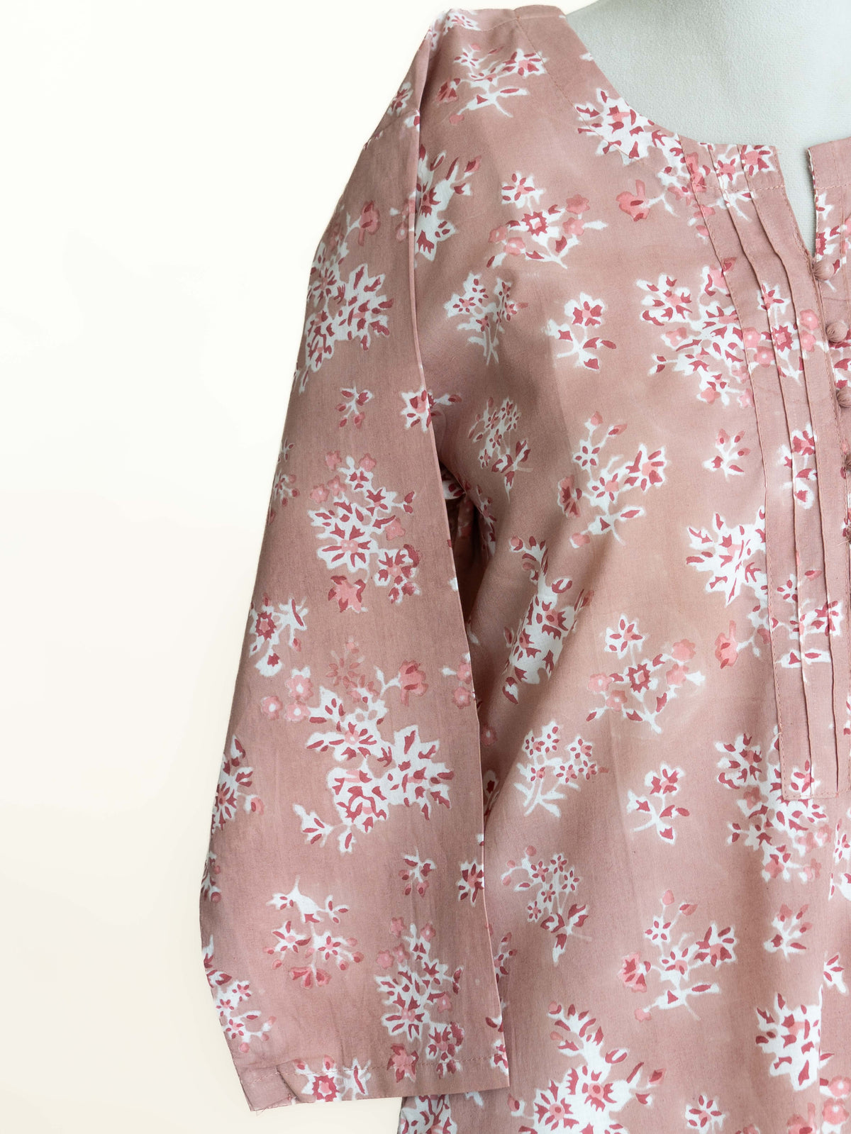 Leyla Cotton Block Printed Straight Kurta