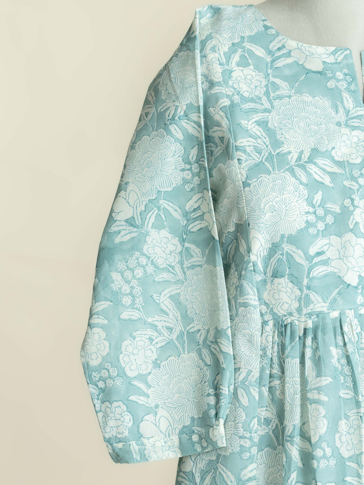 Renna Cotton Block Printed A Line Kurta