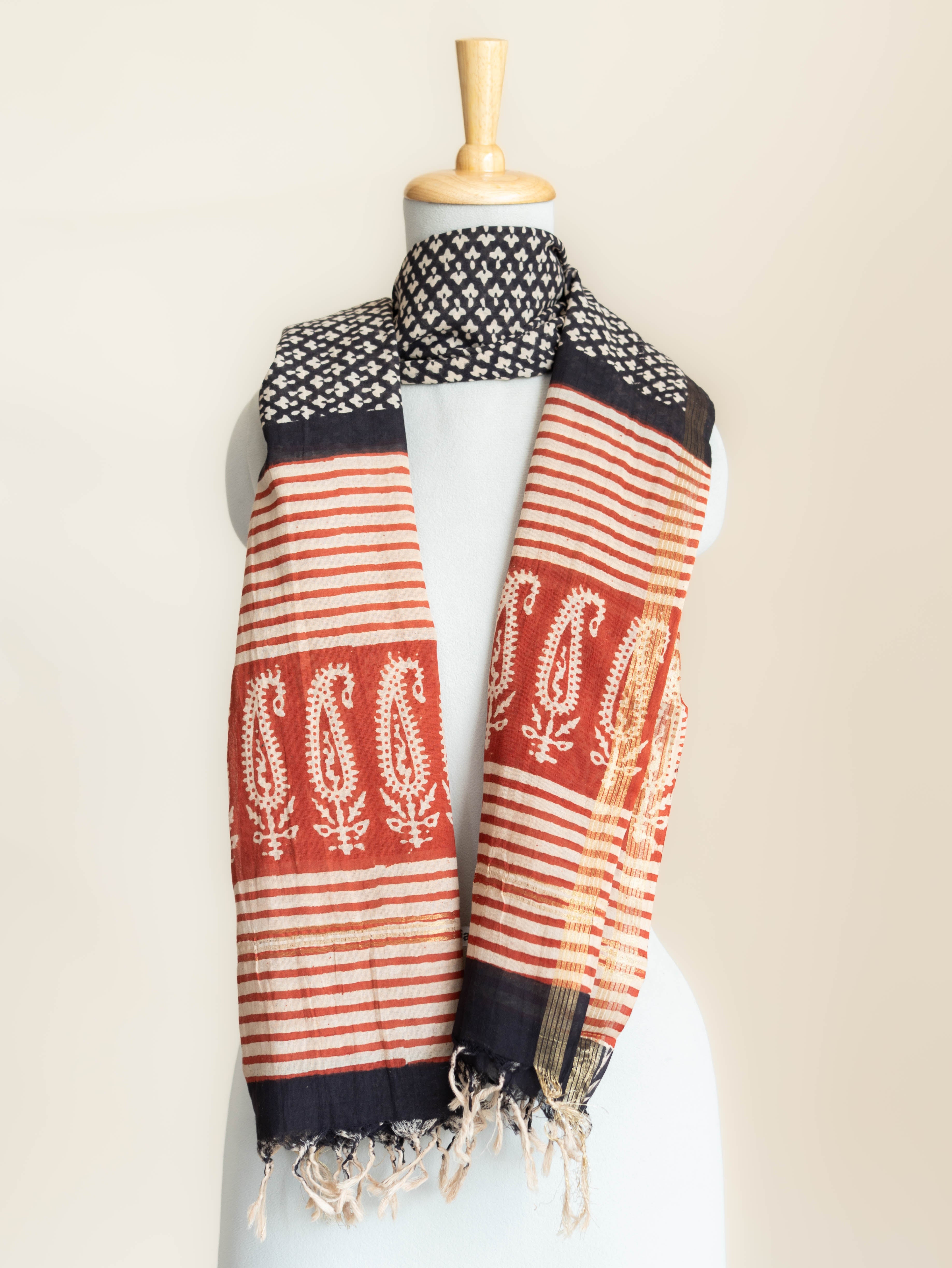 Lamiya Cotton Block Printed Dupatta