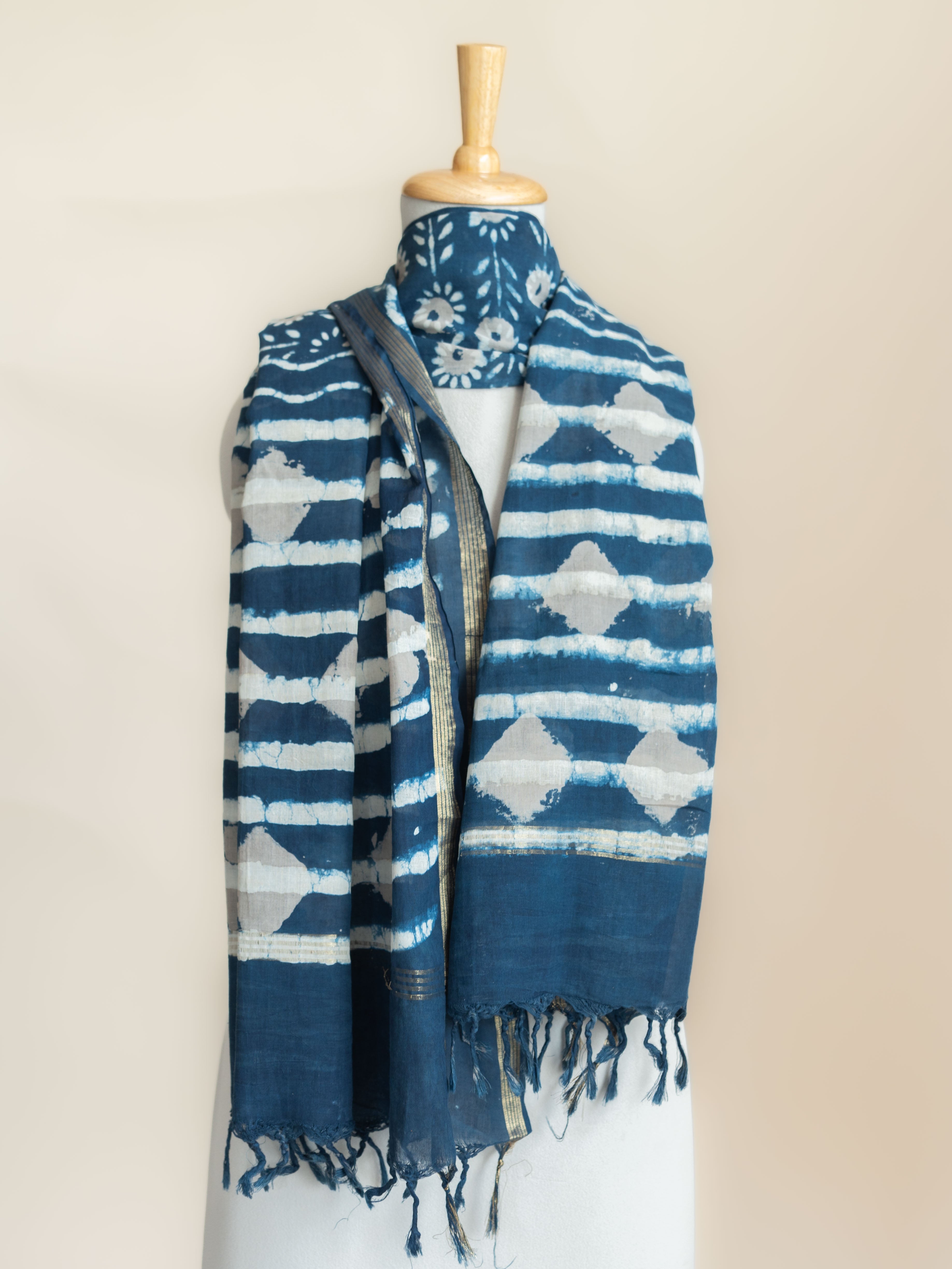 Reha Cotton Block Printed Dupatta