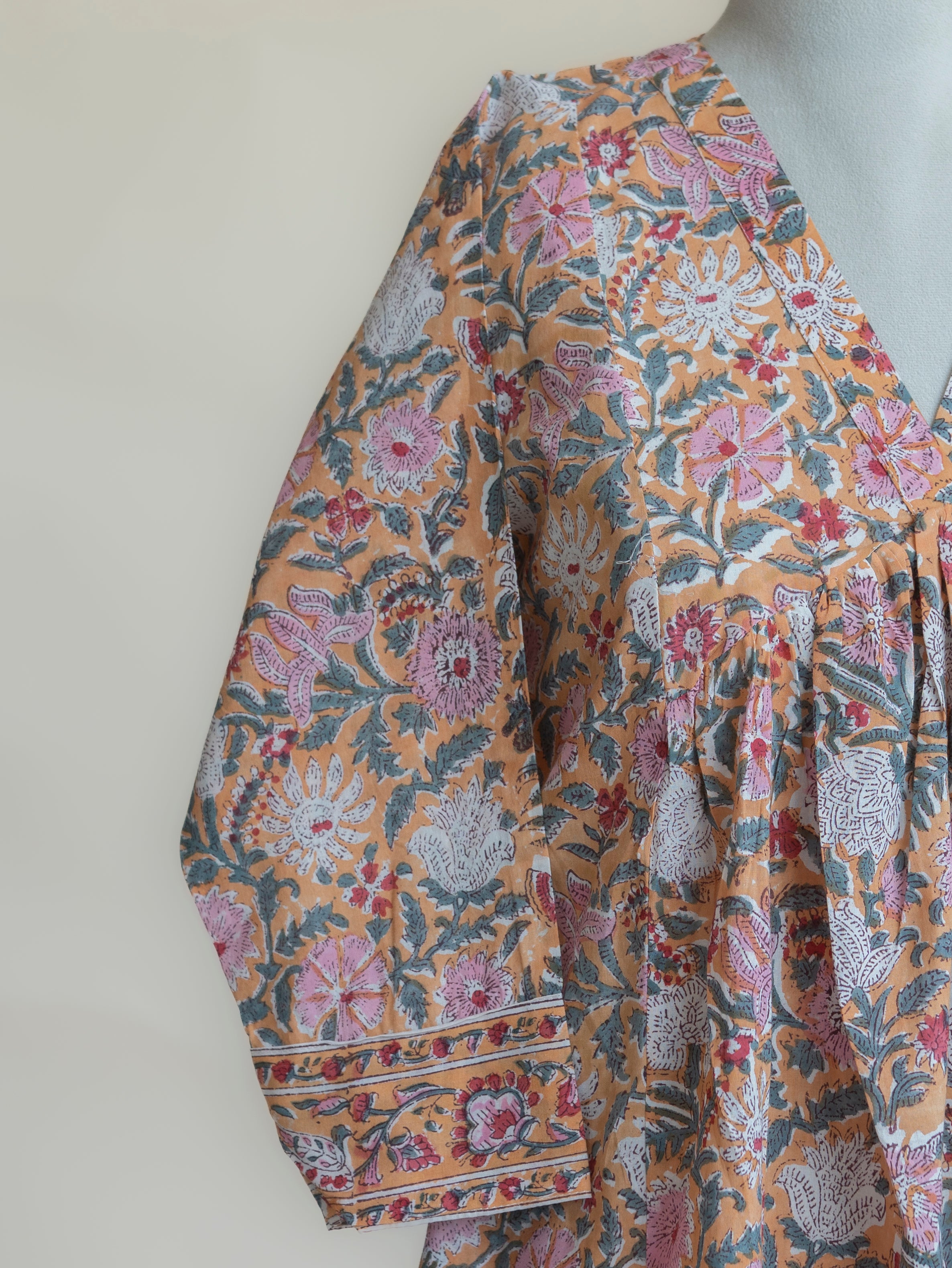 Soreya Cotton Block Printed A-Line Kurta