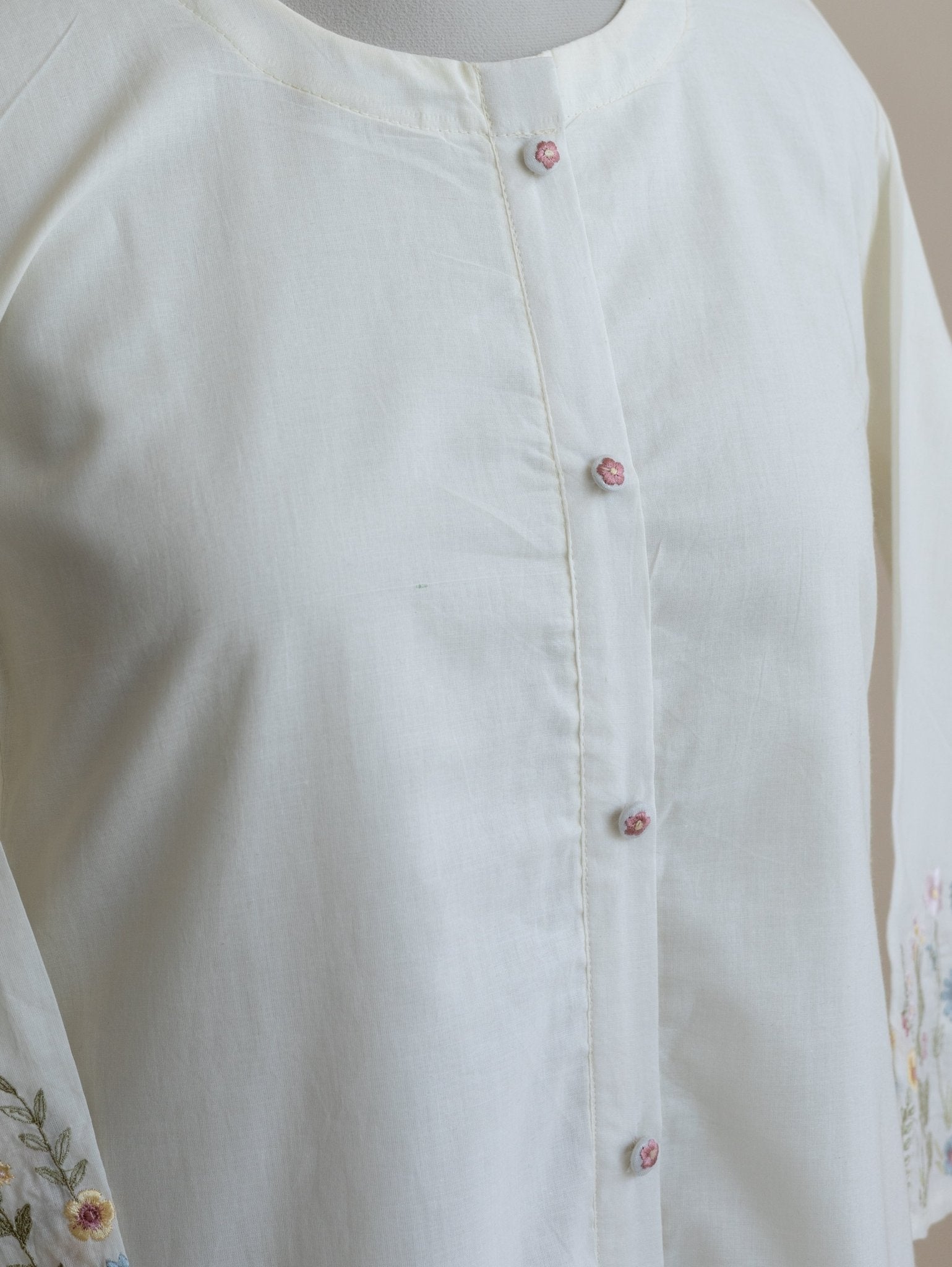 Aafiya Cotton Embroidered A - Line Kurta - AINA