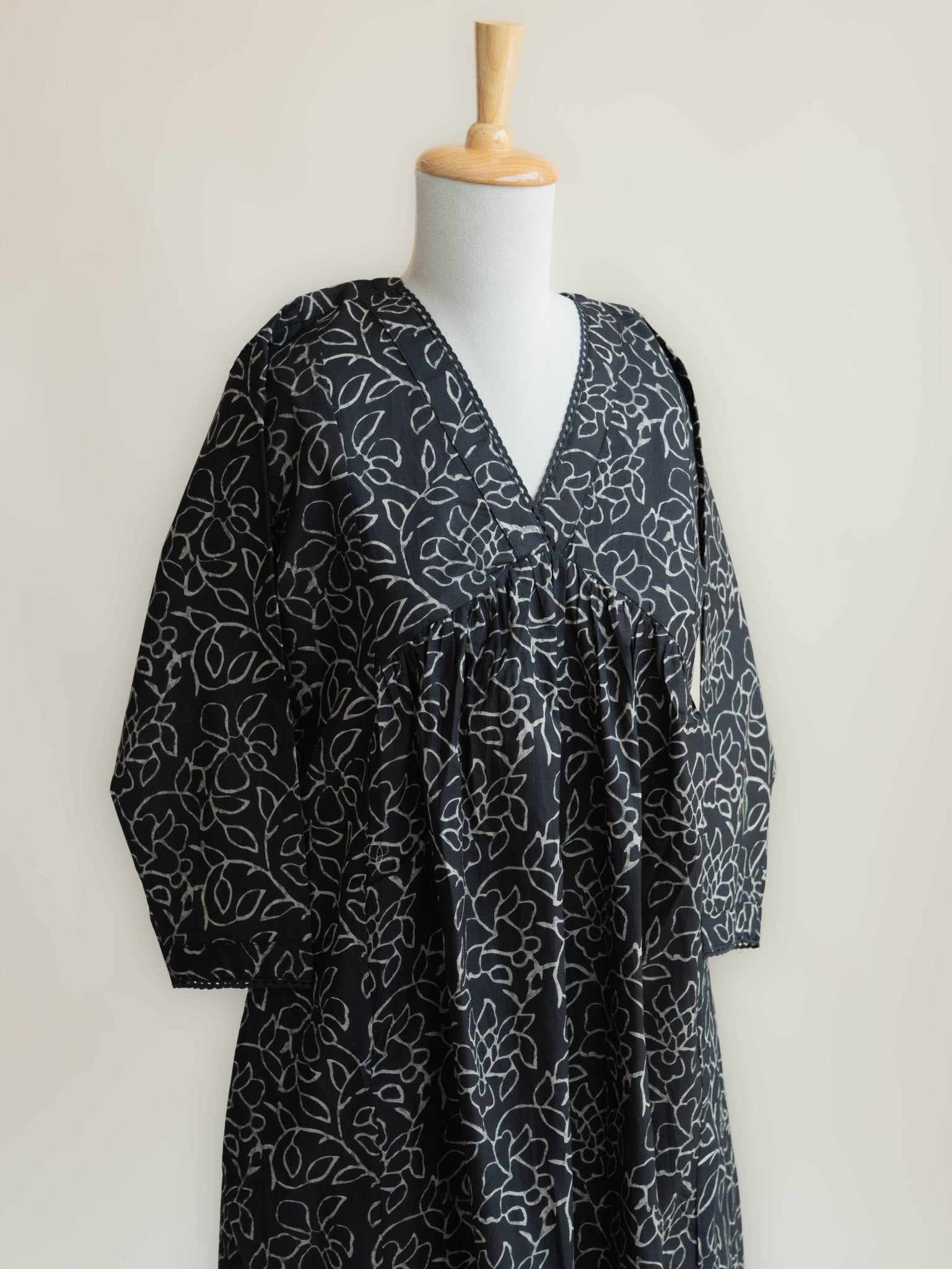 Aditi Cotton Block Printed A - Line Kurta - AINA