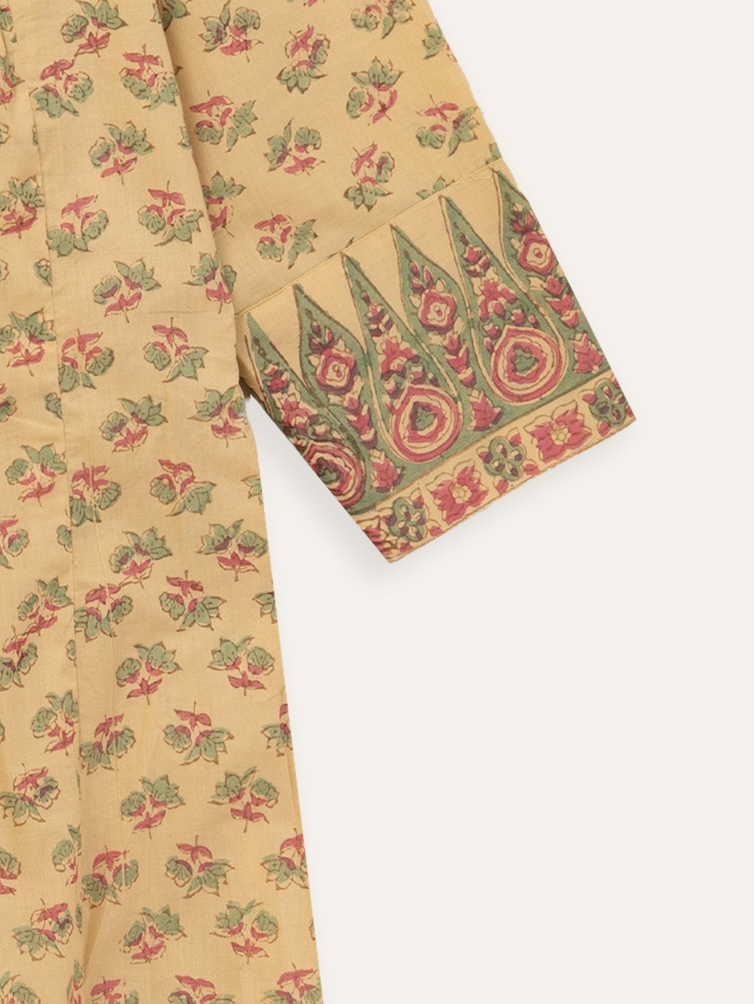 Afsana Cotton Block Printed A - Line Kurta - AINA