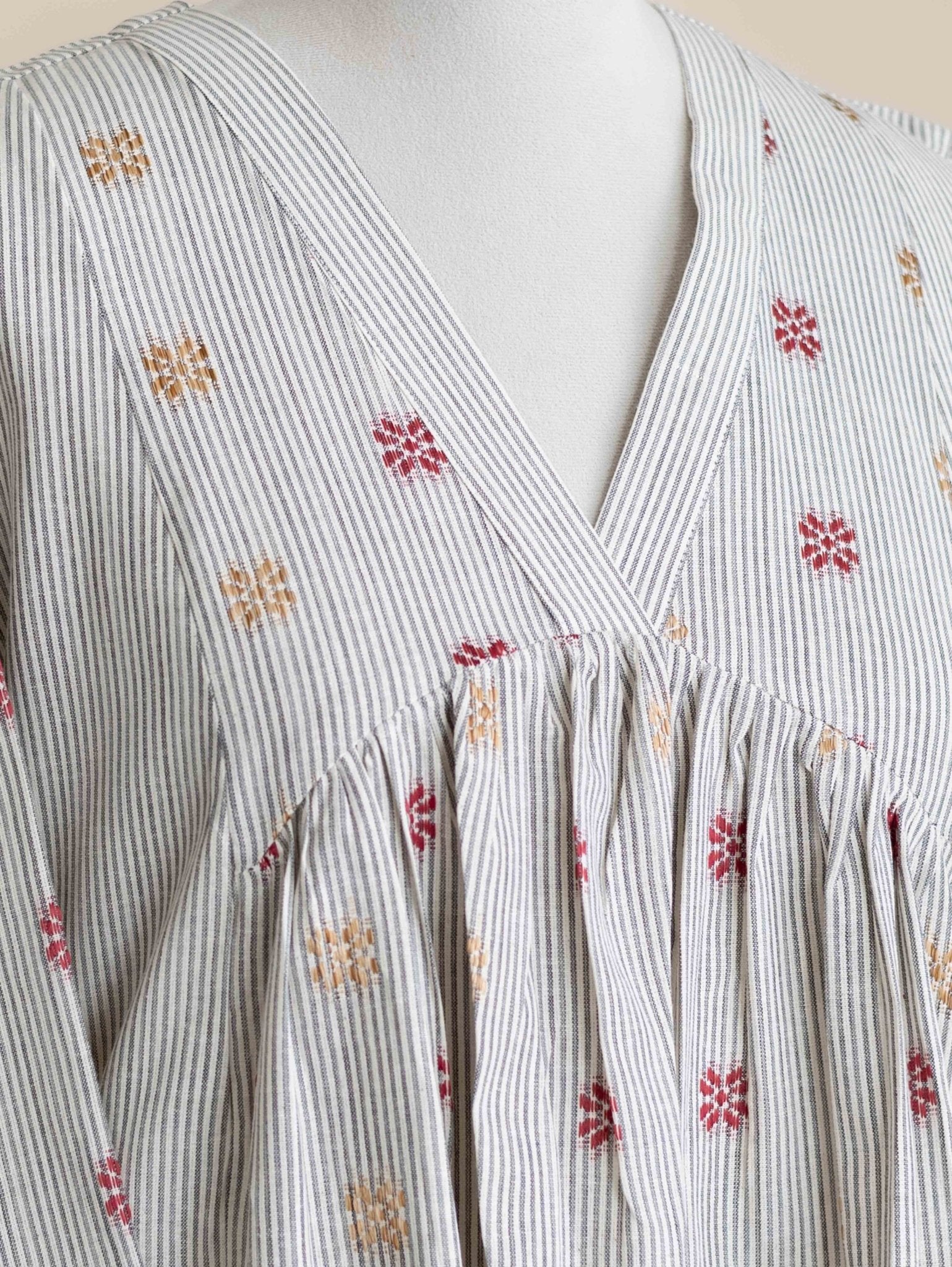 Afshira Cotton Handloom A-Line Kurta - AINA