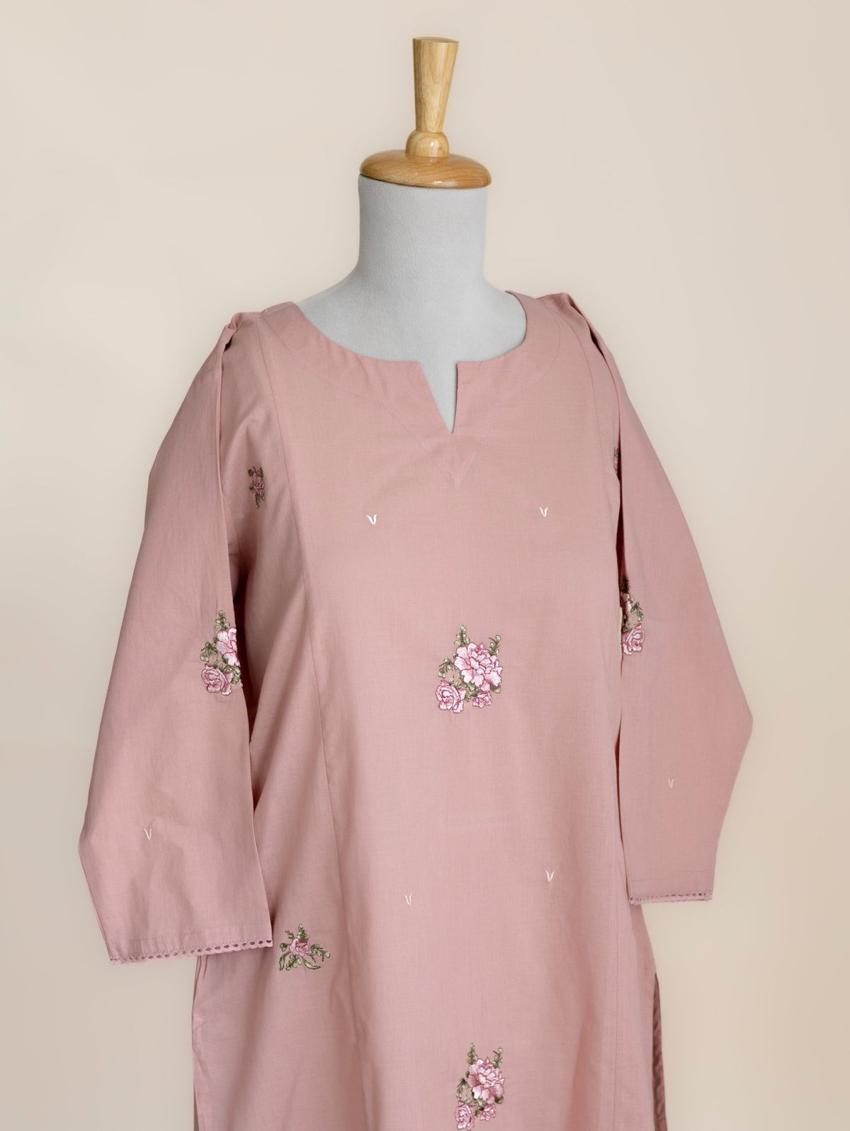 Aima Cotton Embroidered Straight Suit Set - AINA