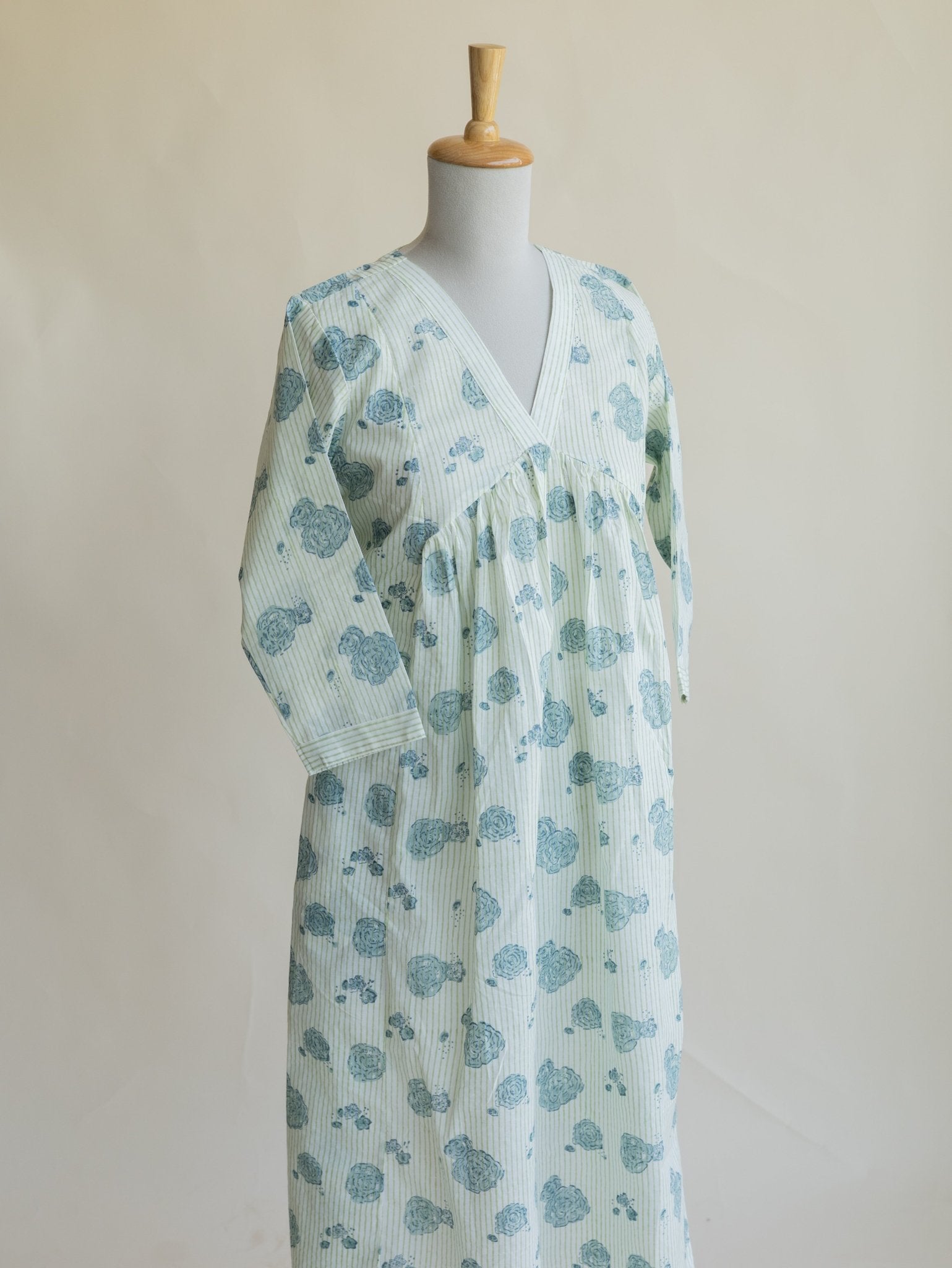 Aira Cotton Block Printed A - Line Kurta - AINA
