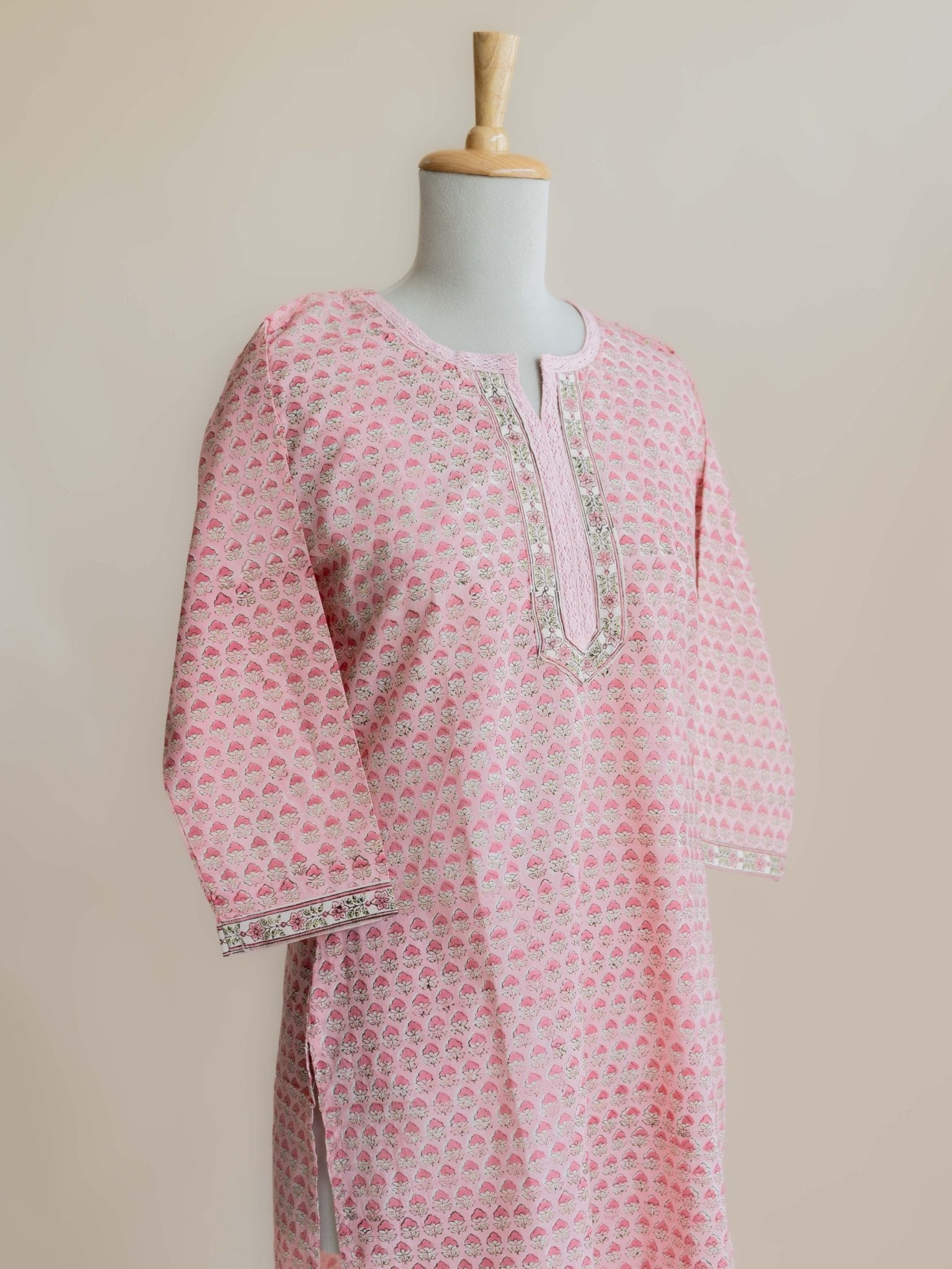 Ajisa Cotton Block Printed Straight Kurta