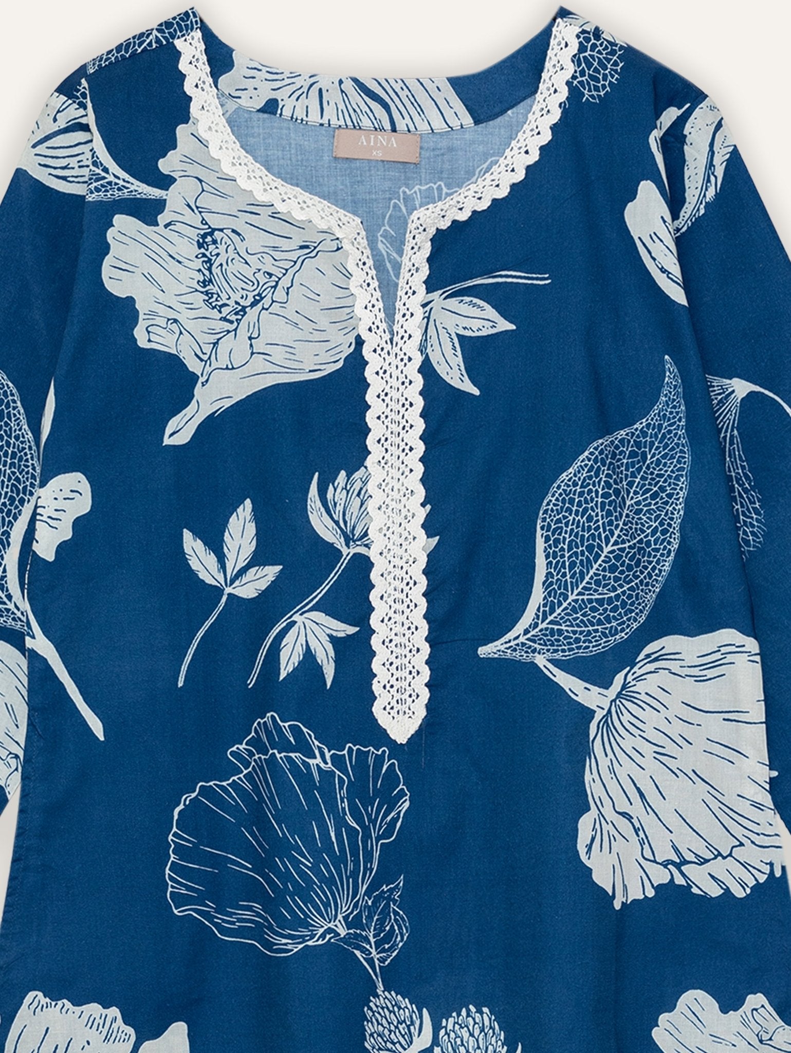 Aleena Cotton Digital Print Straight Kurta - AINA