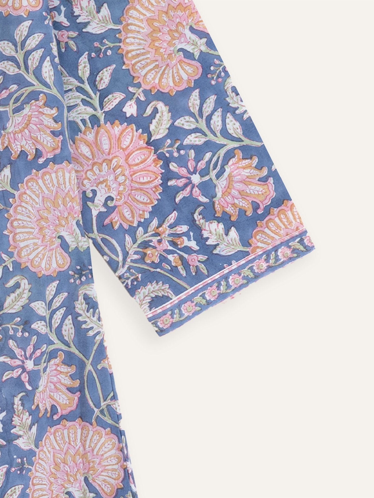 Aleesha Cotton Block Printed A - Line Kurta - AINA