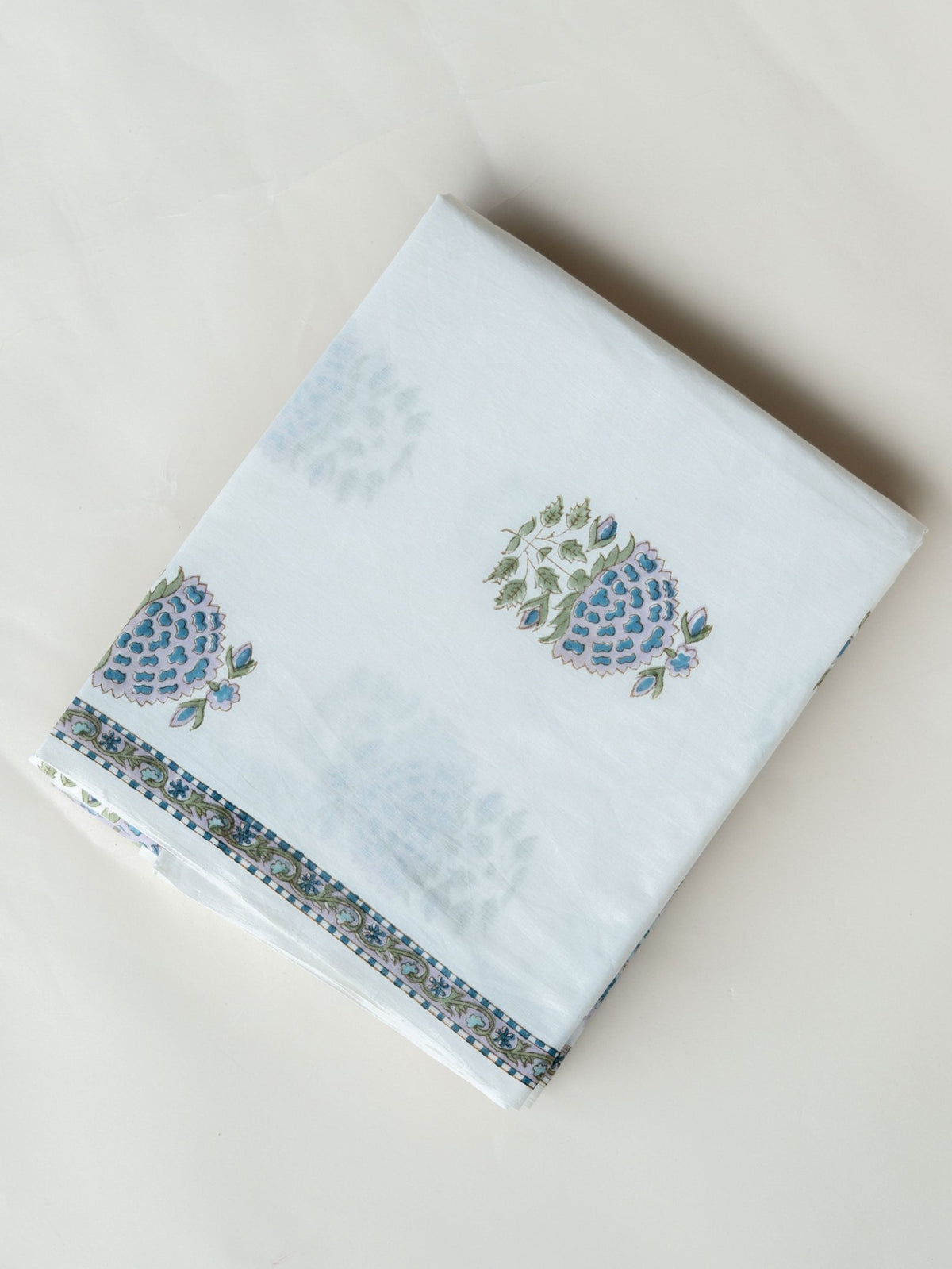 Alka Cotton Block Printed Unstitched Suit Set - 3 Piece - AINA