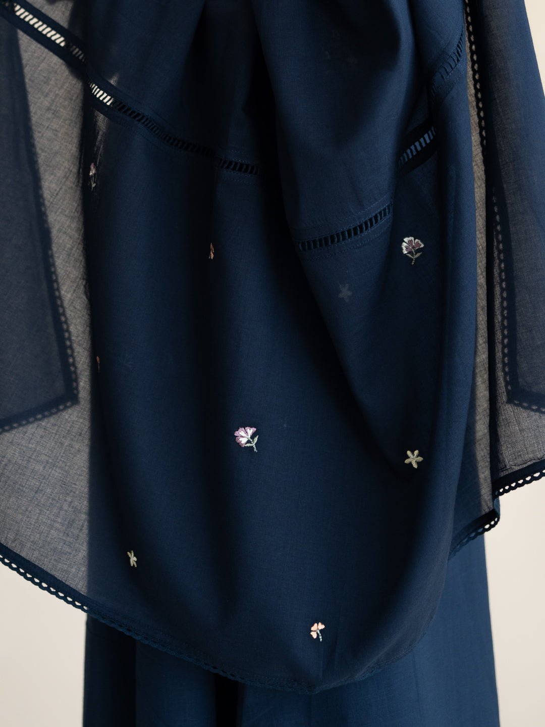 Amrina Cotton Embroidered A - Line Suit Set - AINA