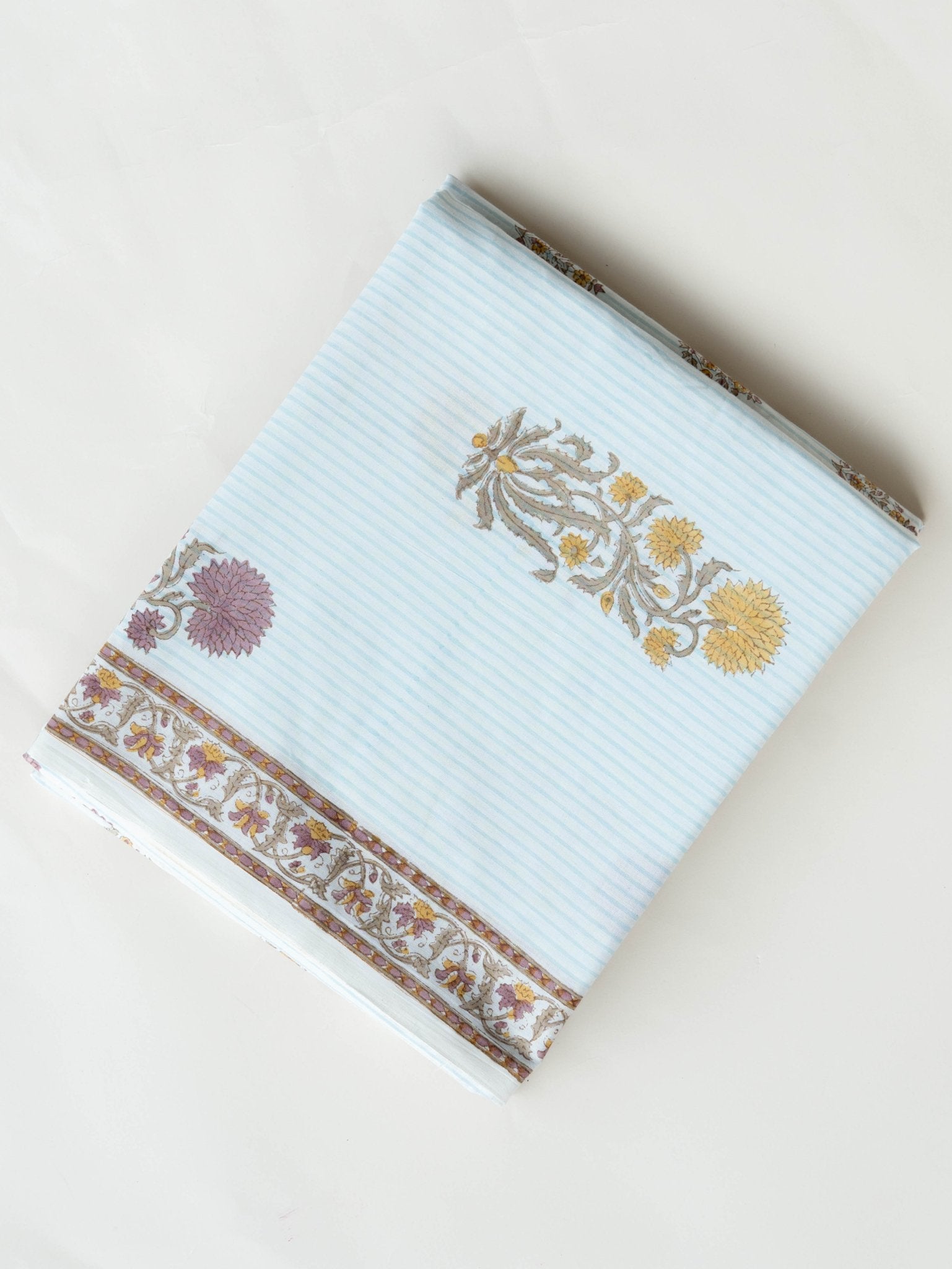 Amruta Cotton Block Printed Unstitched Suit Set - 3 Piece - AINA