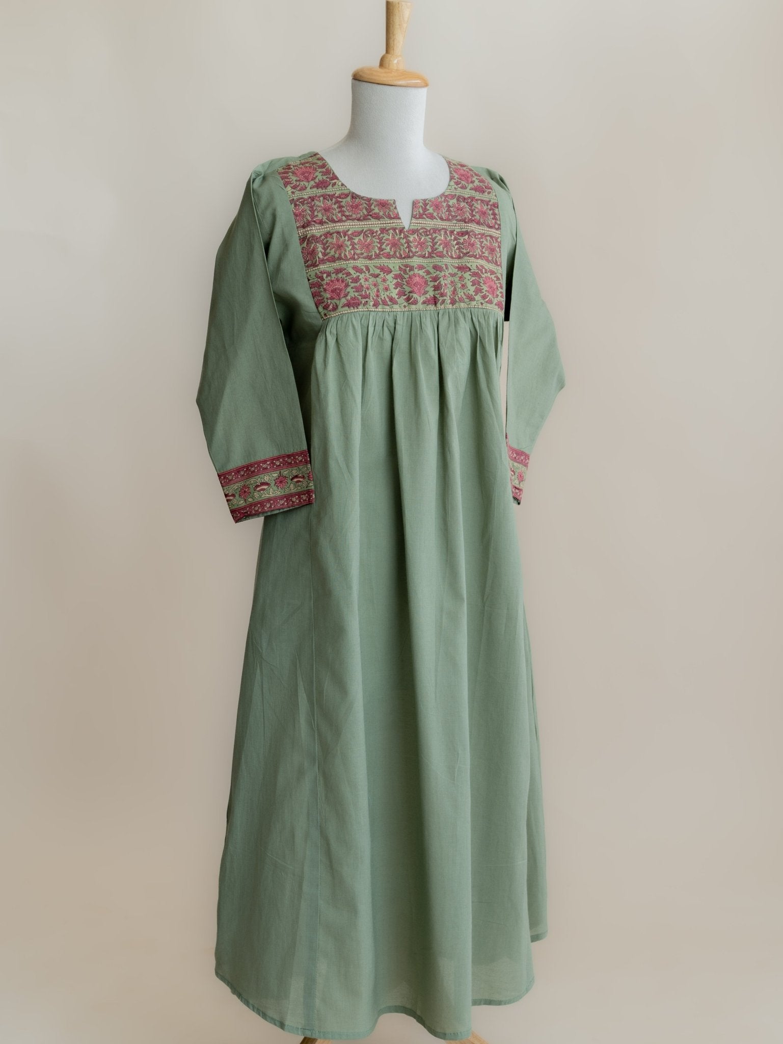Anam Cotton Plain A - Line Kurta - AINA