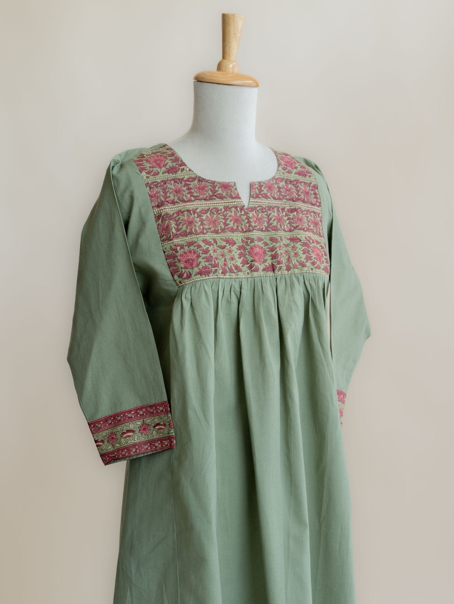 Anam Cotton Plain A - Line Kurta - AINA