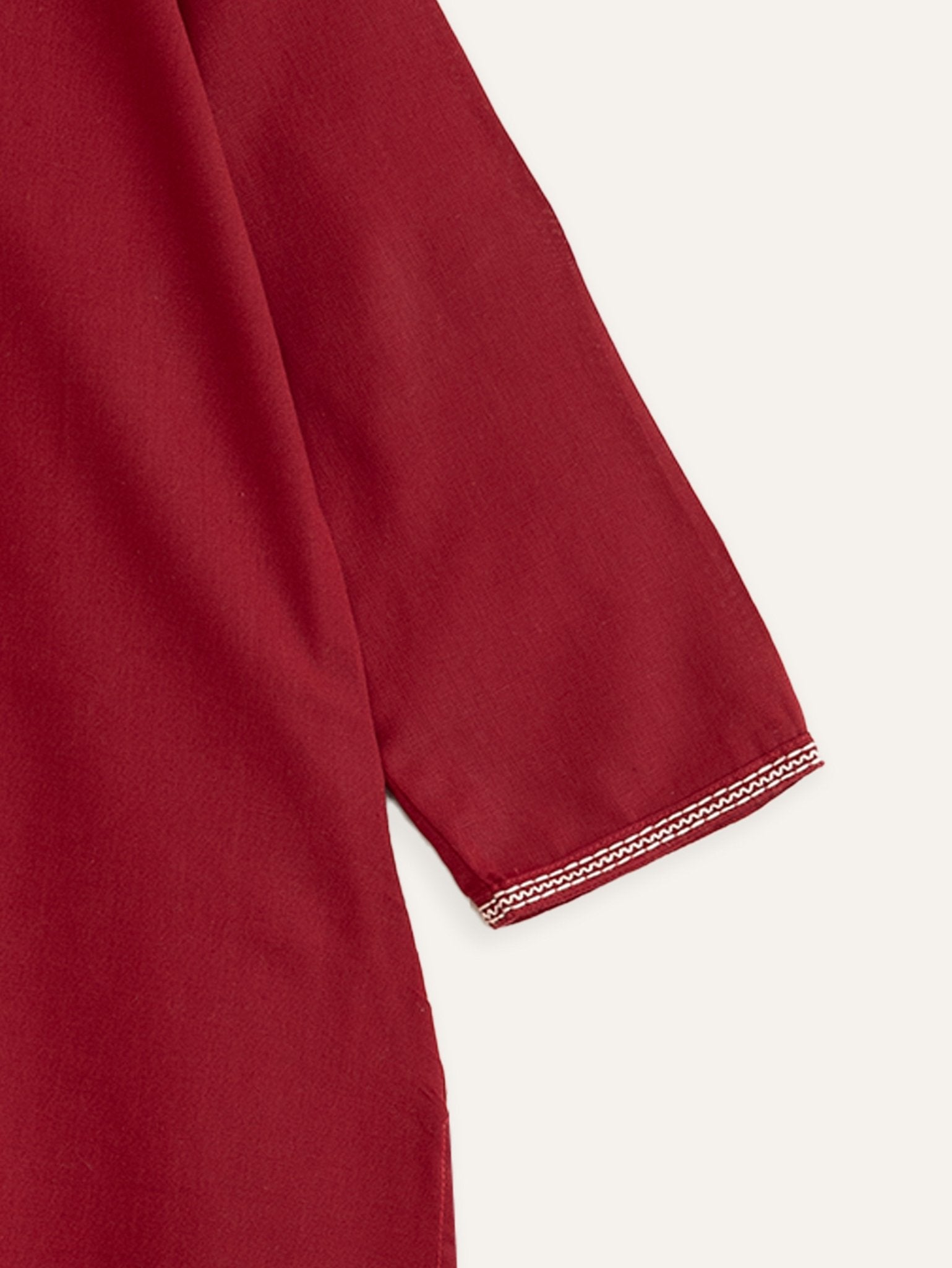 Aneena Cotton Flax Straight Kurta - AINA