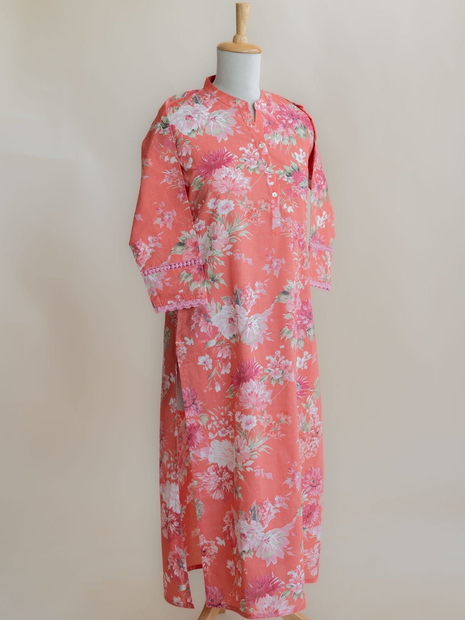 Anila Cotton Printed Straight Kurta - AINA