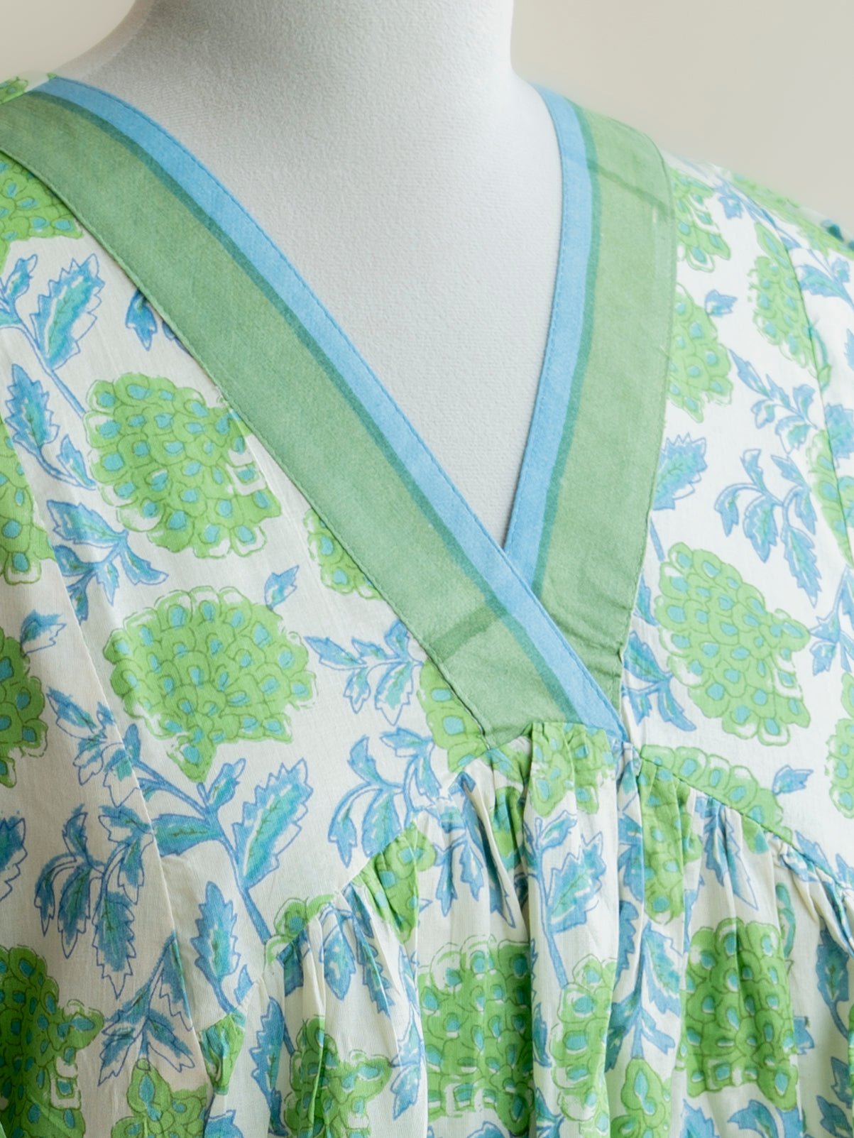 Anjana Cotton Block Printed A Line Kurta - AINA