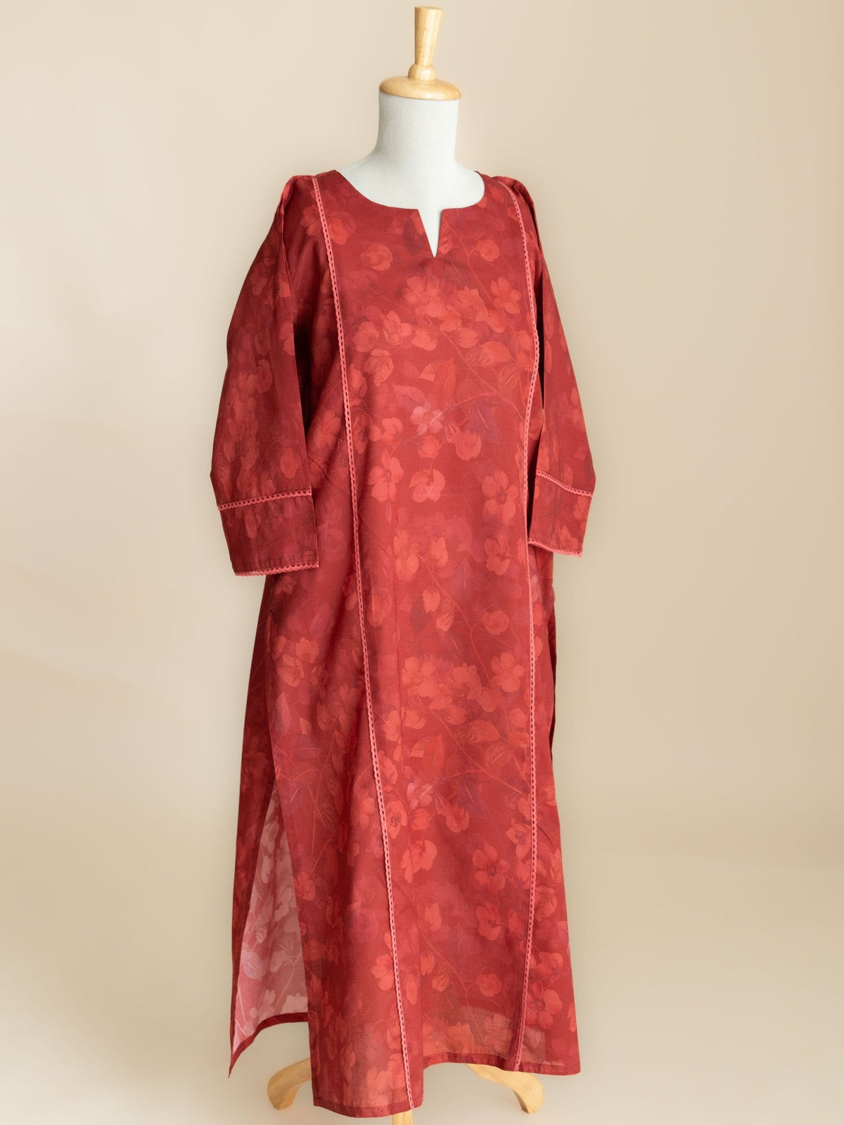 Anshul Cotton Lawn Digital Print Straight Kurta - AINA